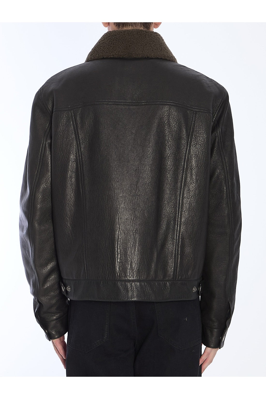 SAINT LAURENT-OUTLET-SALE-Short jacket in lambskin-ARCHIVIST