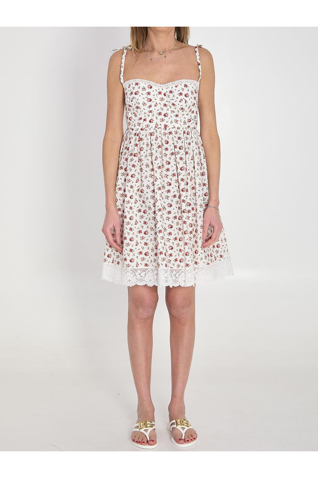 Dolce & Gabbana-OUTLET-SALE-Short poplin dress-ARCHIVIST