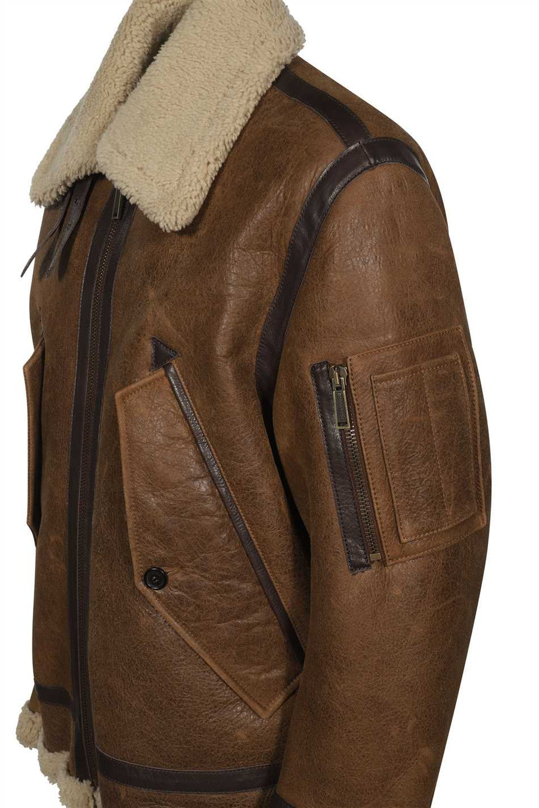 Dsquared2-OUTLET-SALE-Short sheepskin jacket-ARCHIVIST