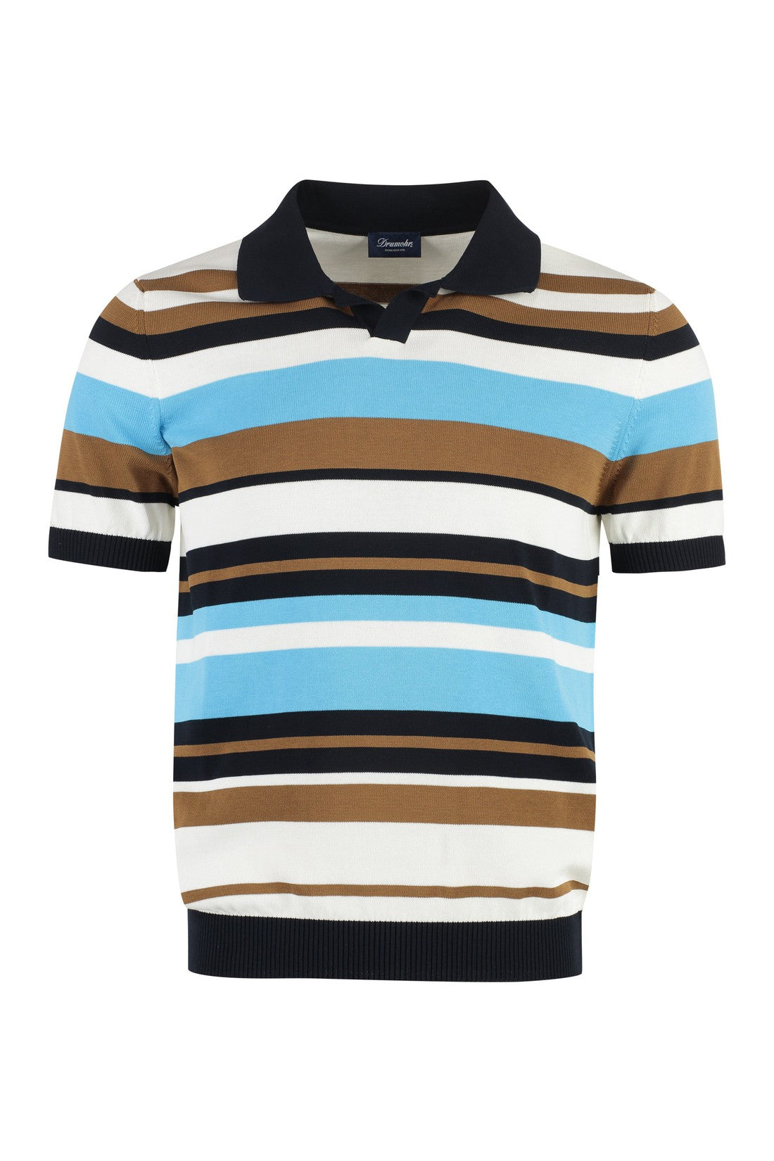 Piralo-OUTLET-SALE-Short sleeve cotton polo shirt-ARCHIVIST