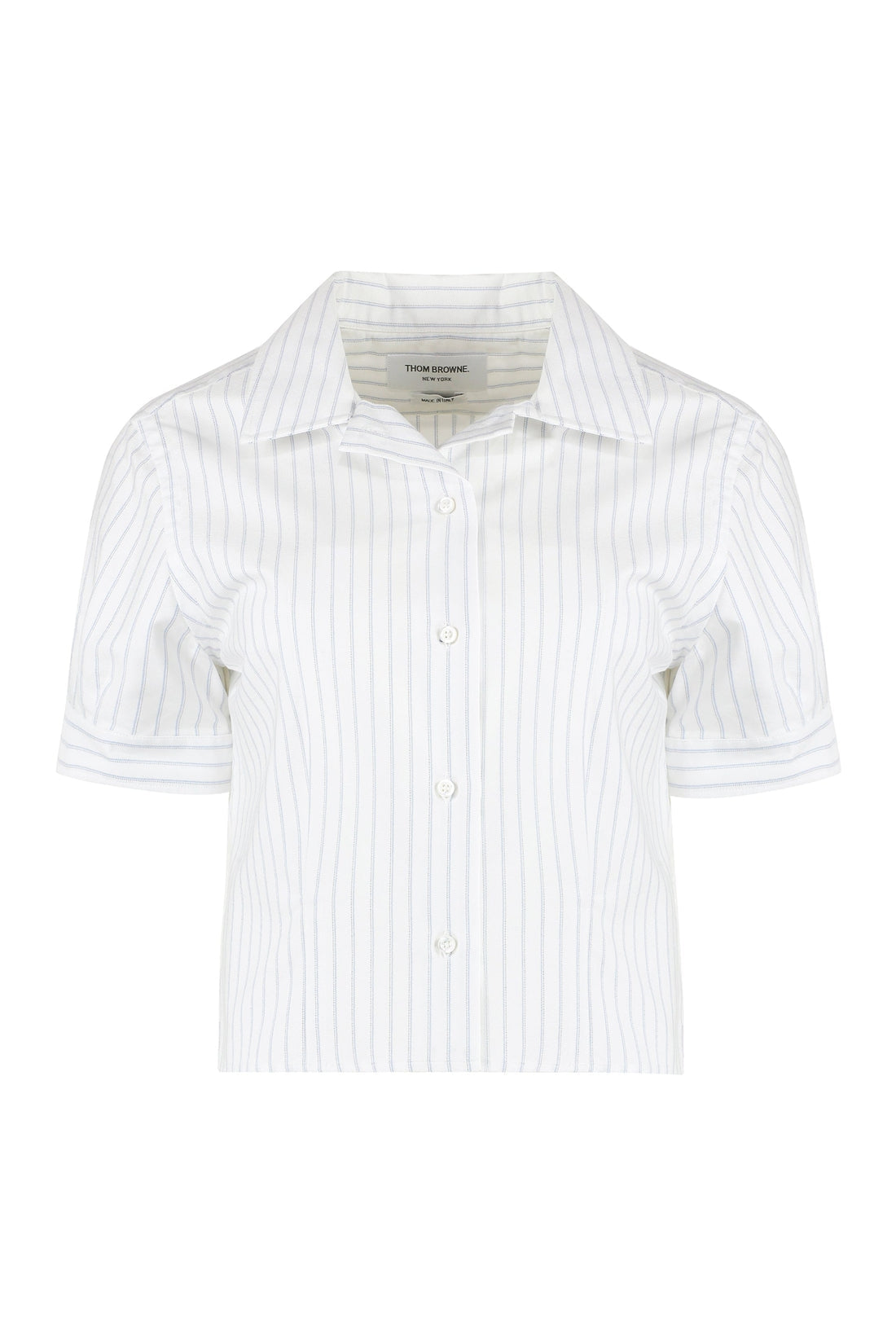 Thom Browne-OUTLET-SALE-Short sleeve cotton shirt-ARCHIVIST