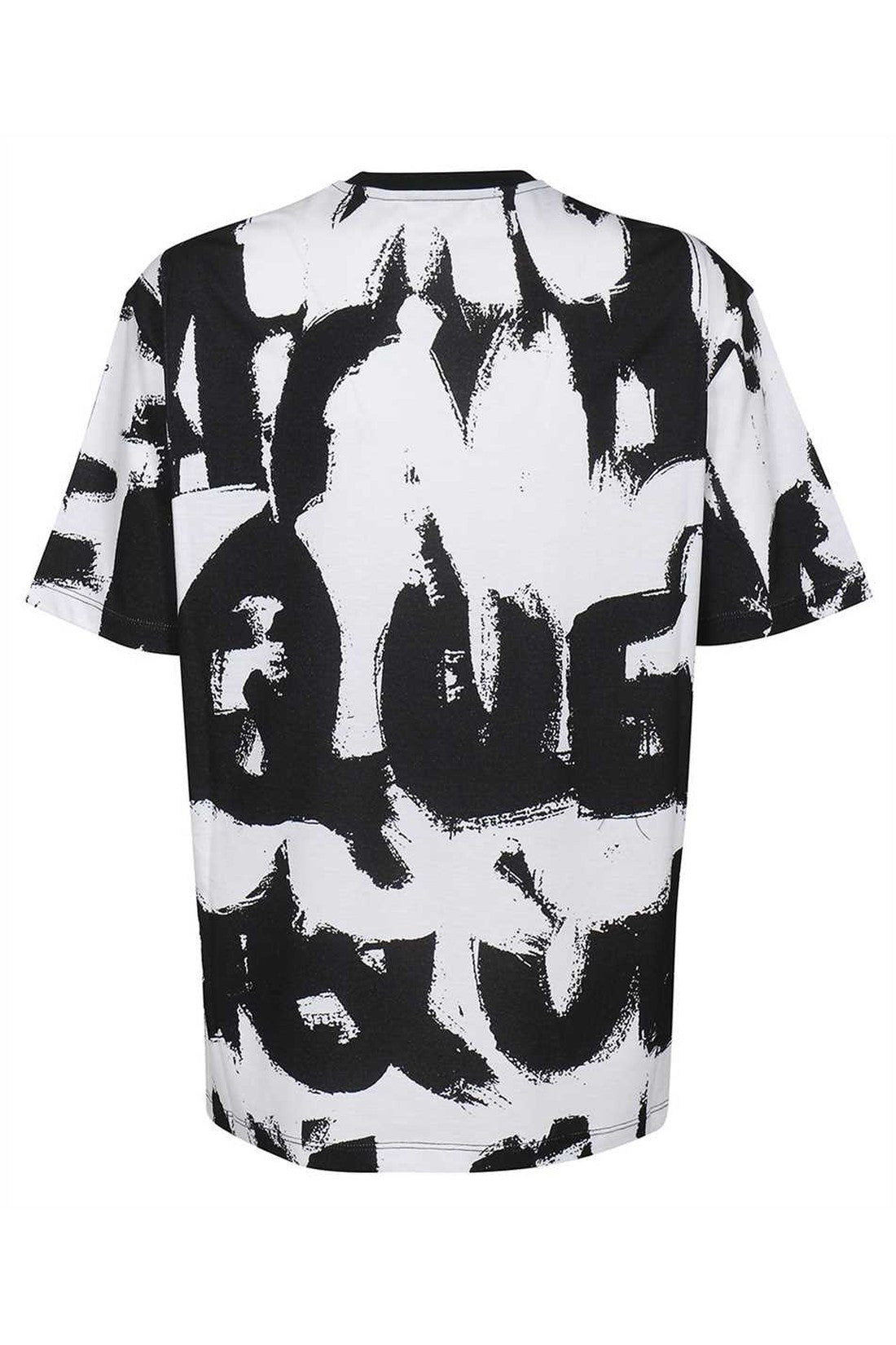 Alexander McQueen-OUTLET-SALE-Short sleeve printed cotton t-shirt-ARCHIVIST