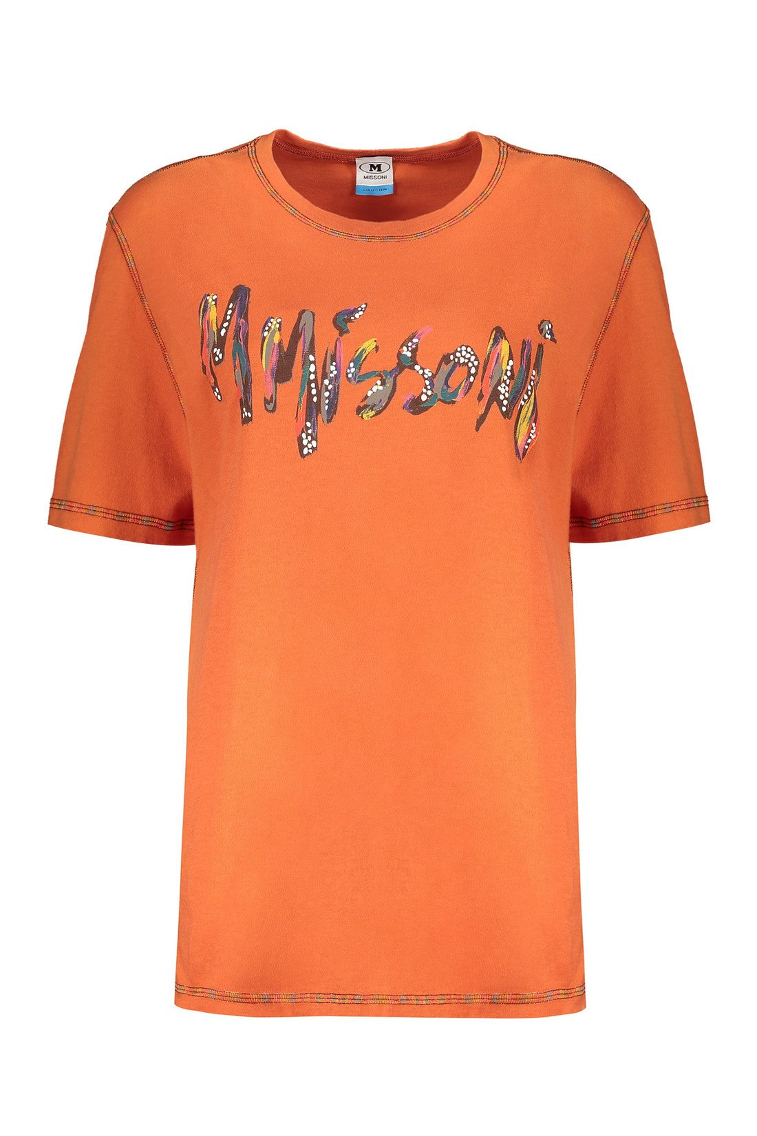 M Missoni-OUTLET-SALE-Short sleeve printed cotton t-shirt-ARCHIVIST