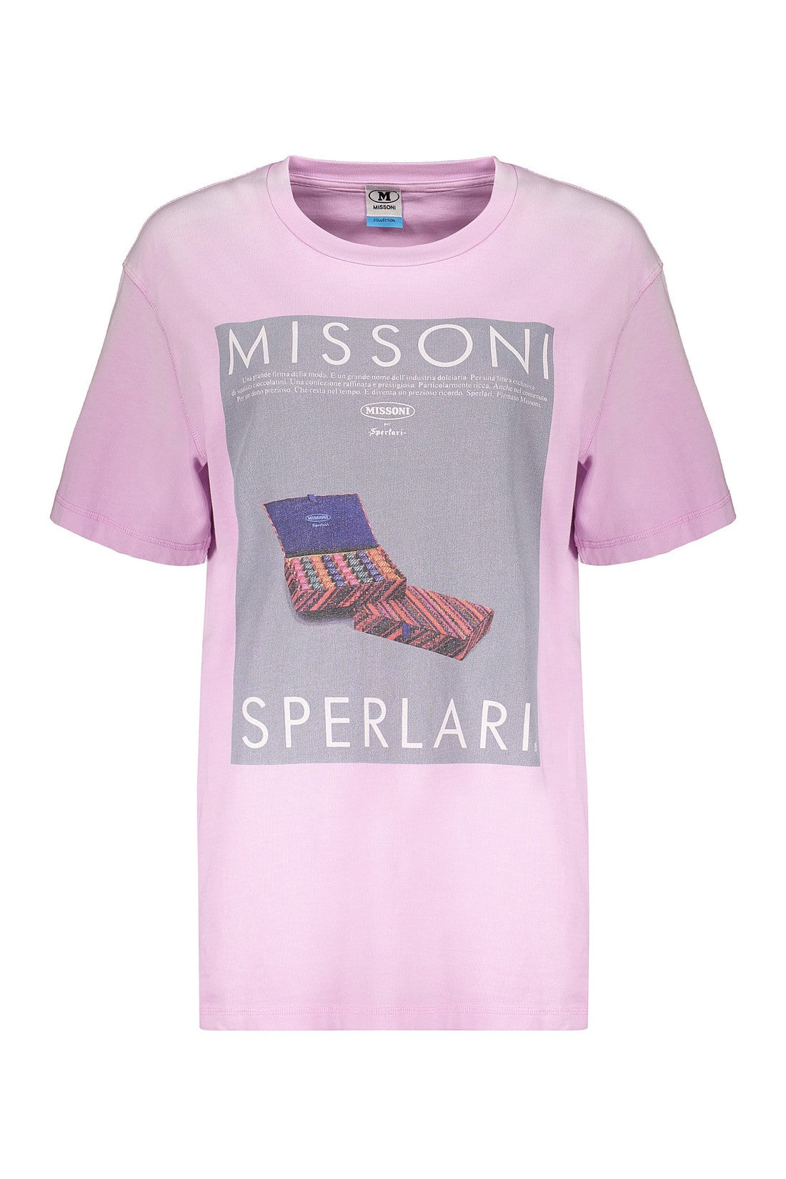 M Missoni-OUTLET-SALE-Short sleeve printed cotton t-shirt-ARCHIVIST