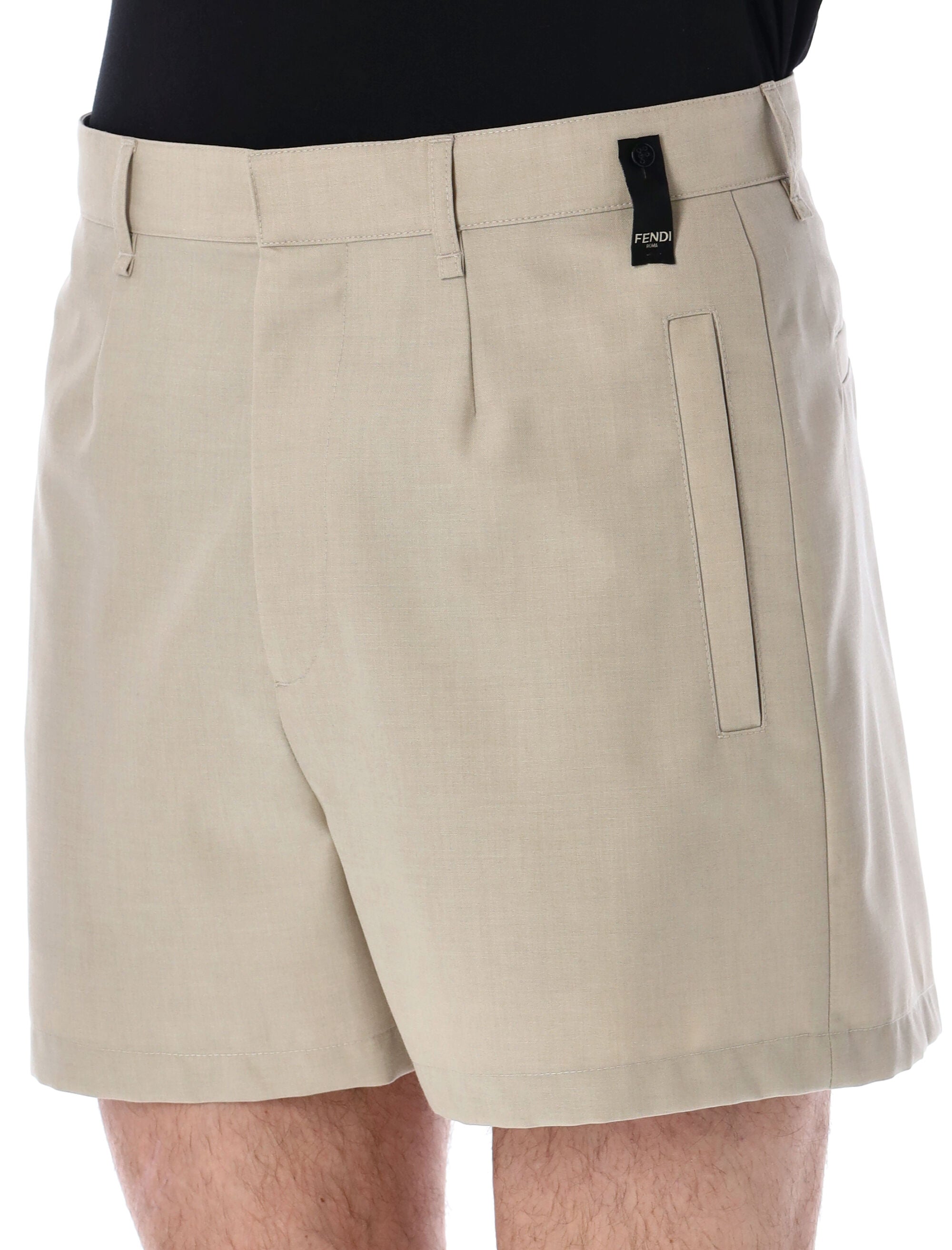 FENDI-OUTLET-SALE-Shorts BEIGE-ARCHIVIST