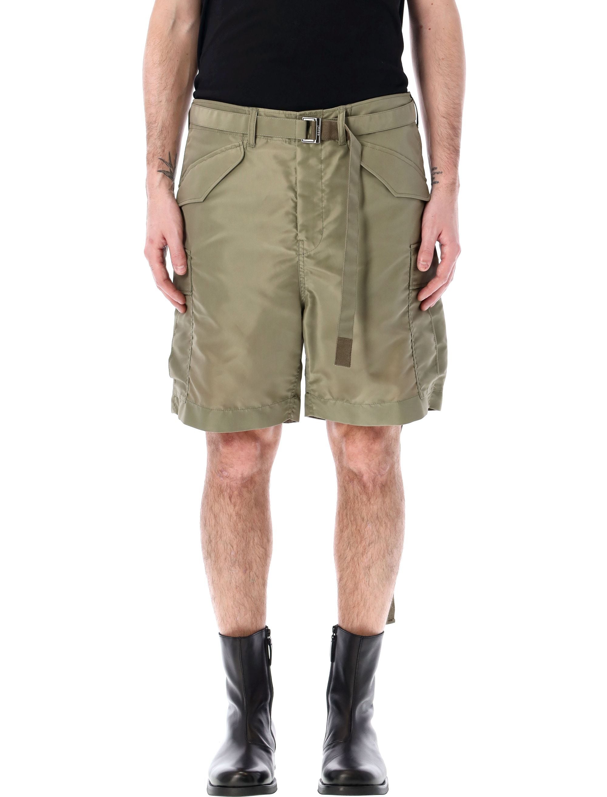 SACAI-OUTLET-SALE-Shorts GRÜN-ARCHIVIST