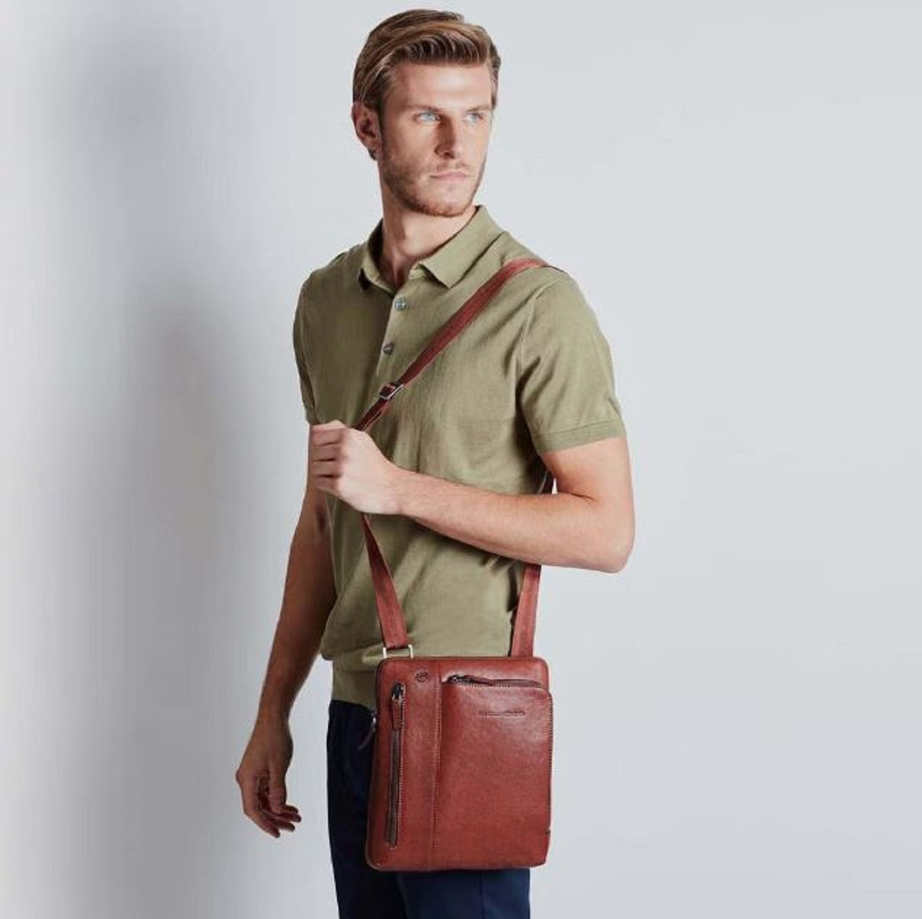 PIQUADRO-OUTLET-SALE-Shoulder Bag BRAUN-ARCHIVIST