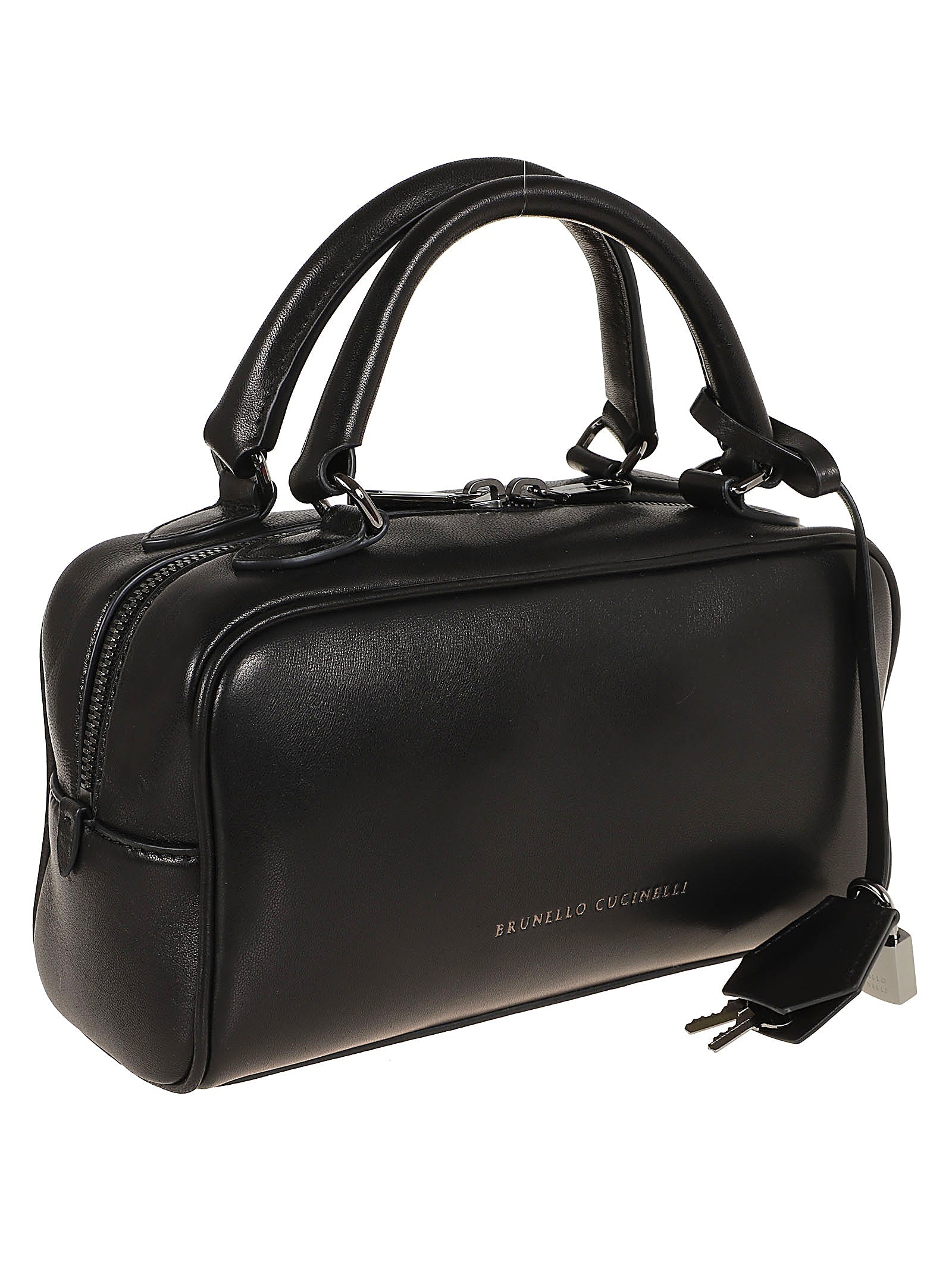 BRUNELLO CUCINELLI-OUTLET-SALE-Shoulder Bag SCHWARZ-ARCHIVIST