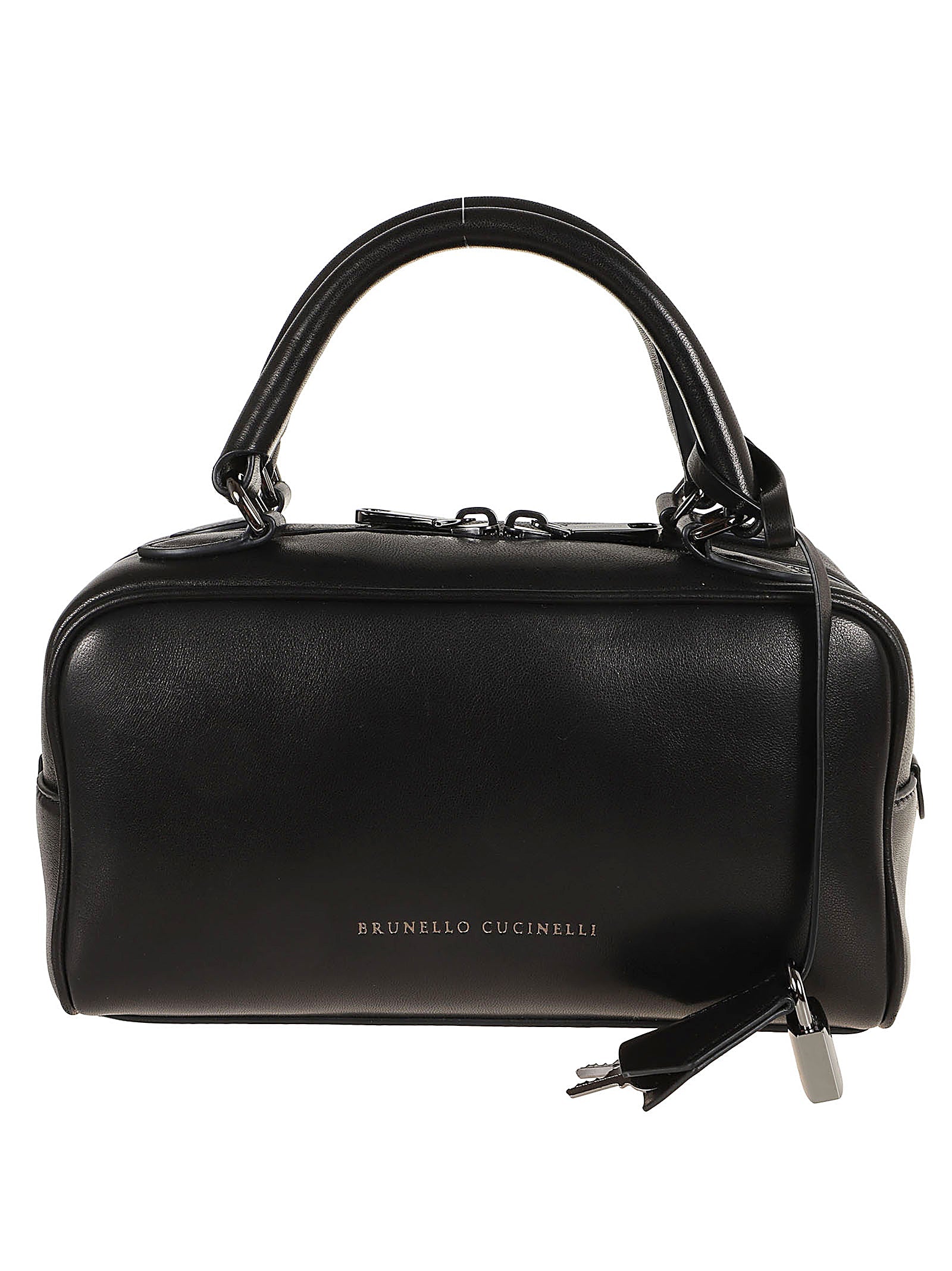 BRUNELLO CUCINELLI-OUTLET-SALE-Shoulder Bag SCHWARZ-ARCHIVIST