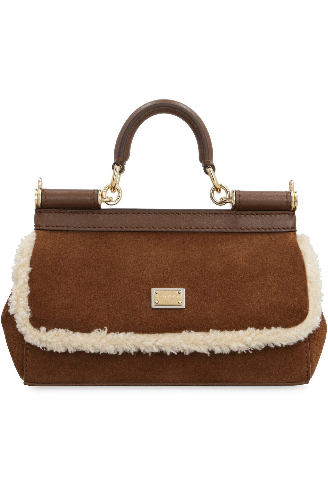Dolce & Gabbana-OUTLET-SALE-Sicily suede handbag-ARCHIVIST