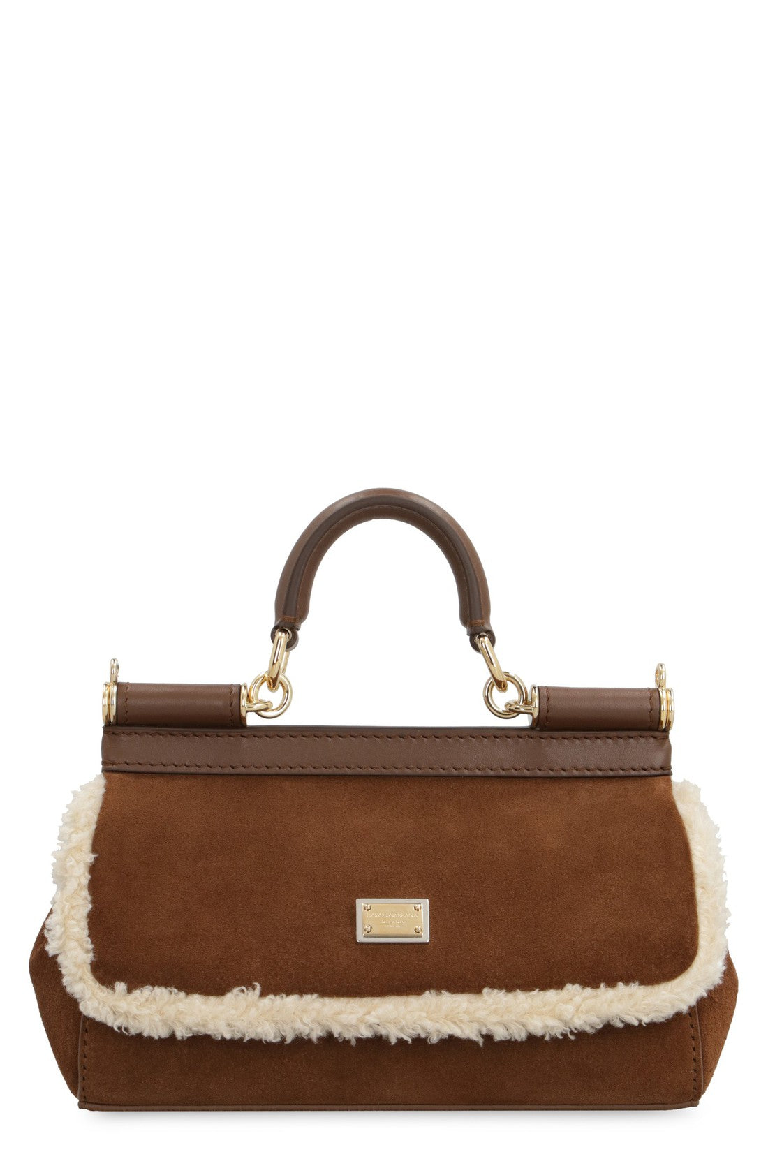 Dolce & Gabbana-OUTLET-SALE-Sicily suede handbag-ARCHIVIST