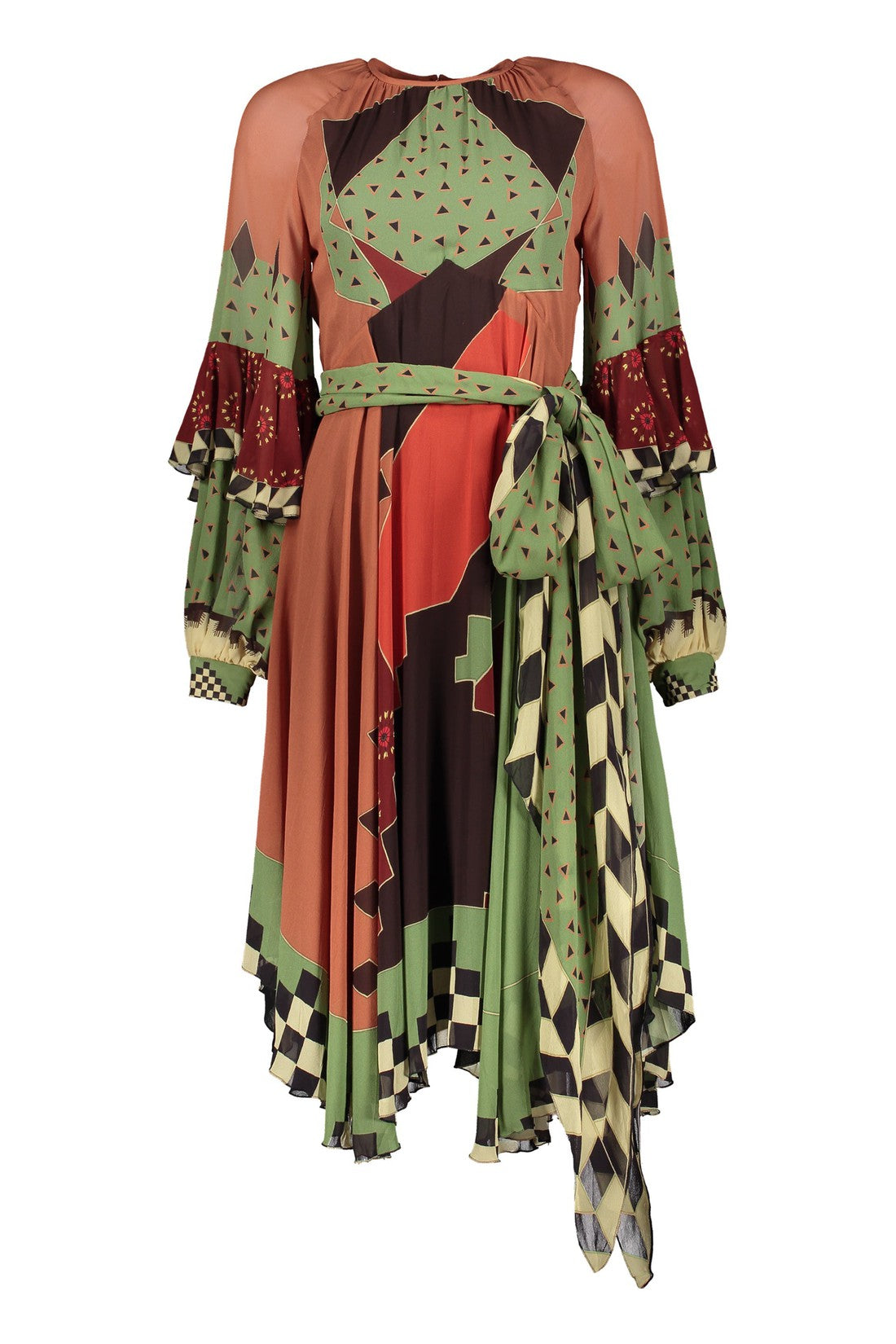 Etro-OUTLET-SALE-Silk asymmetric dress-ARCHIVIST