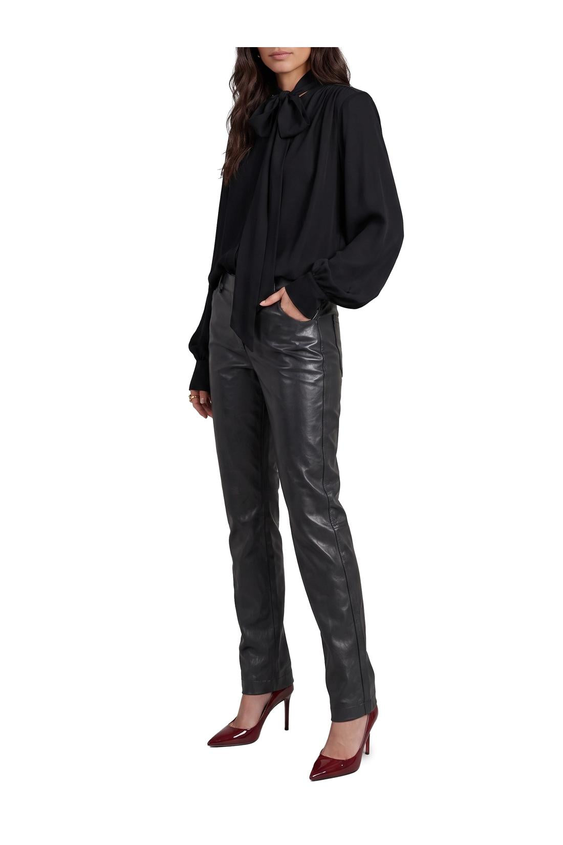 Federica Tosi-OUTLET-SALE-Silk-blouse blouse with bow-ARCHIVIST