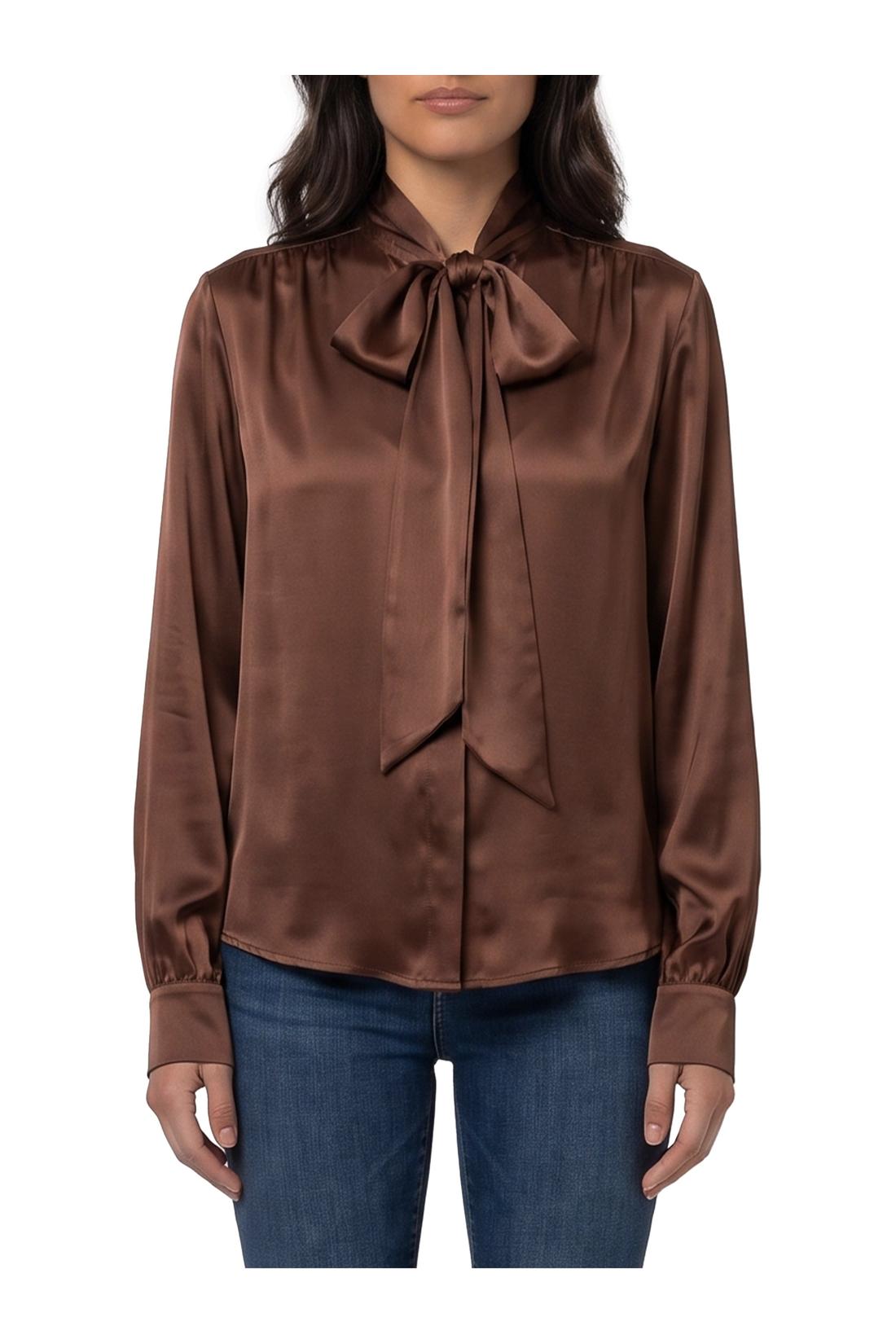 Federica Tosi-OUTLET-SALE-Silk-blouse blouse with bow-ARCHIVIST