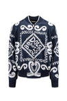 DOLCE & GABBANA-OUTLET-SALE-Silk bomber with Marina print-ARCHIVIST