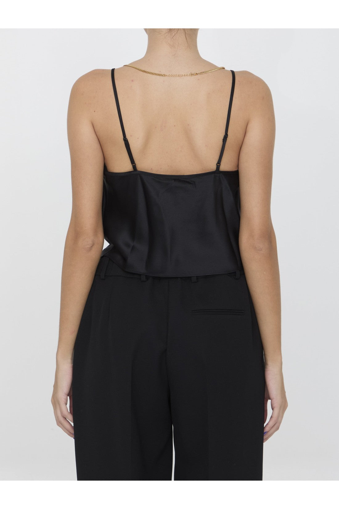 Alexander Wang-OUTLET-SALE-Silk charmeuse top-ARCHIVIST