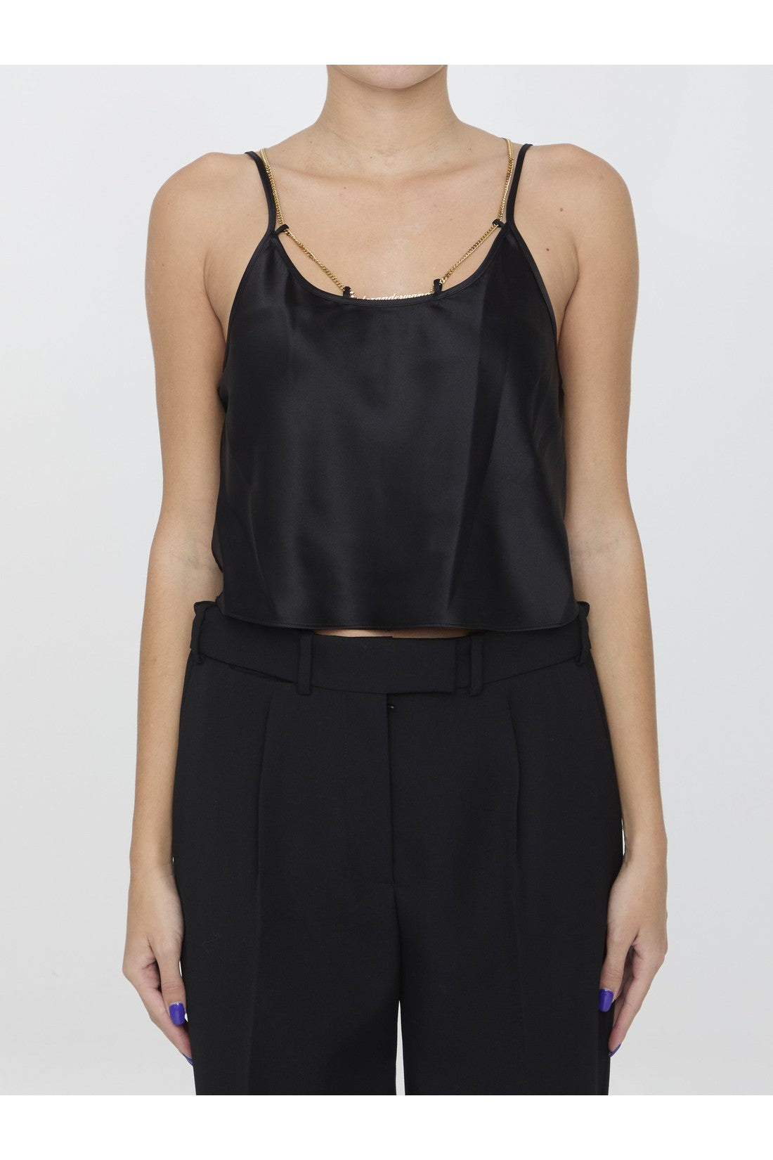 Alexander Wang-OUTLET-SALE-Silk charmeuse top-ARCHIVIST