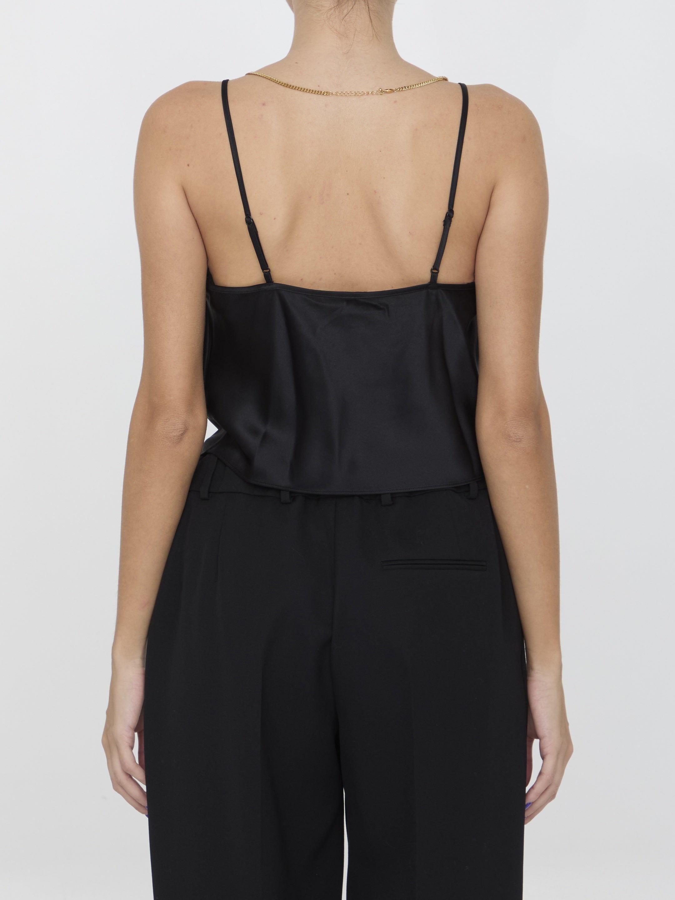 Alexander Wang-OUTLET-SALE-Silk charmeuse top-ARCHIVIST