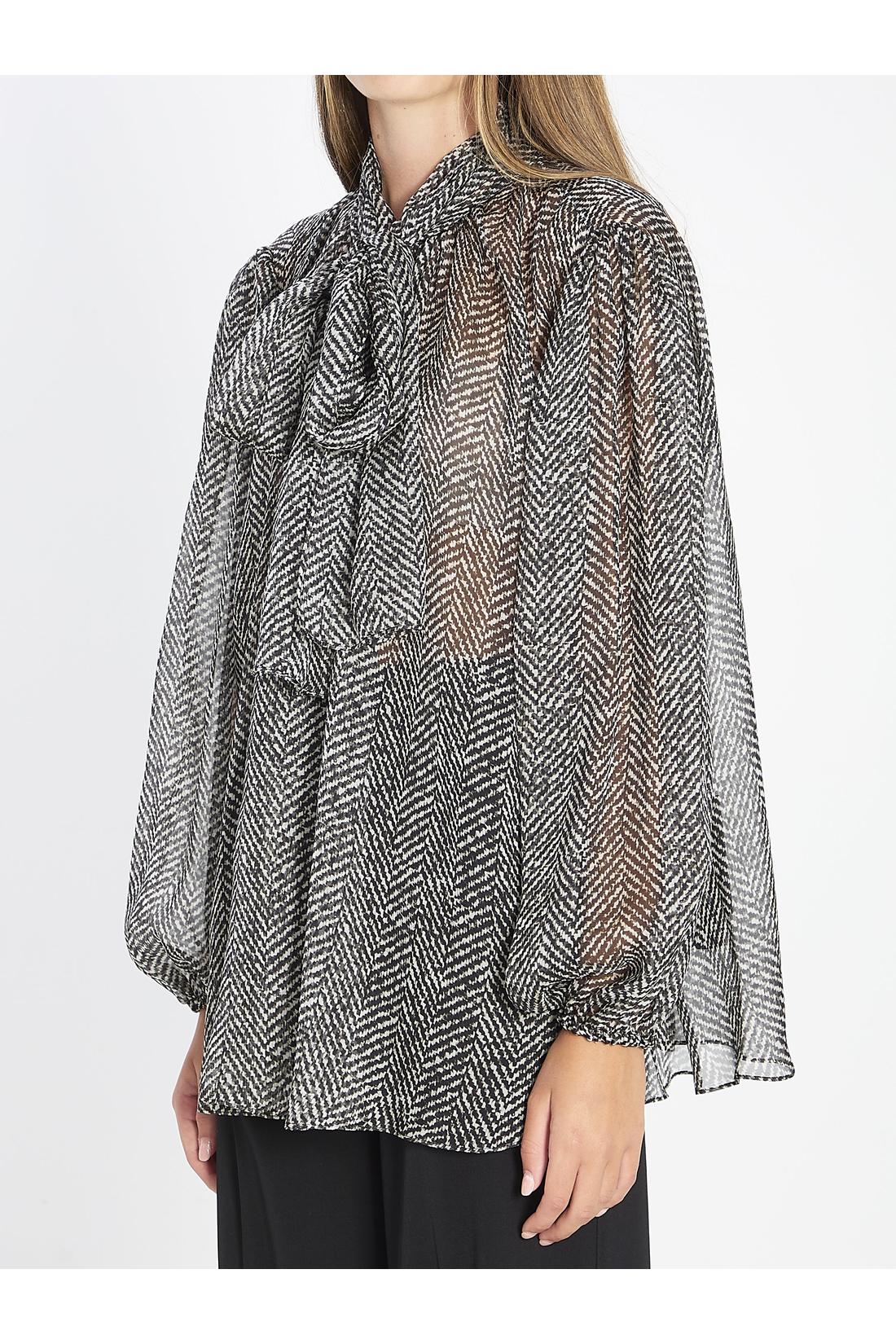 Dolce & Gabbana-OUTLET-SALE-Silk chiffon blouse-ARCHIVIST