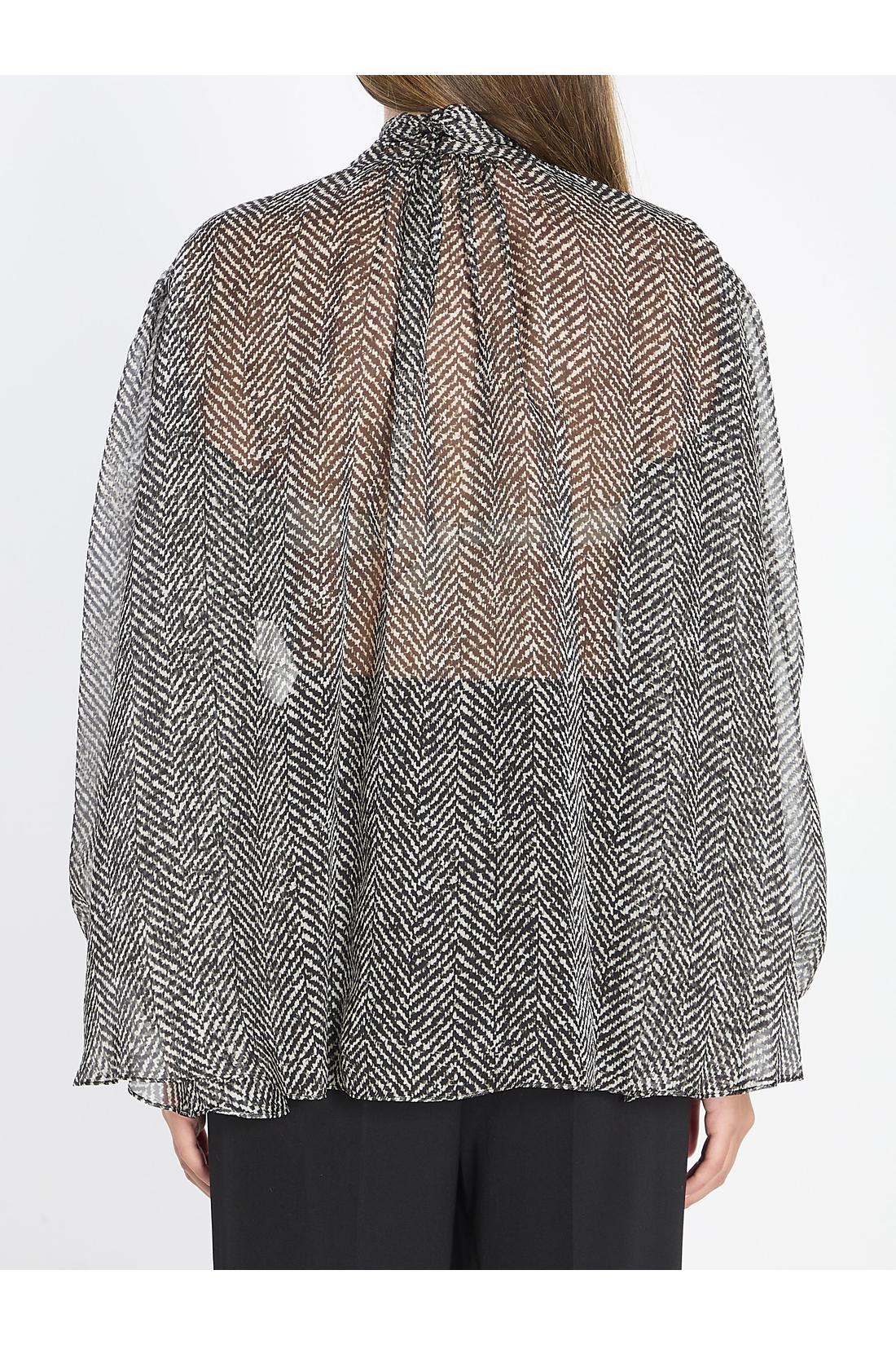 Dolce & Gabbana-OUTLET-SALE-Silk chiffon blouse-ARCHIVIST