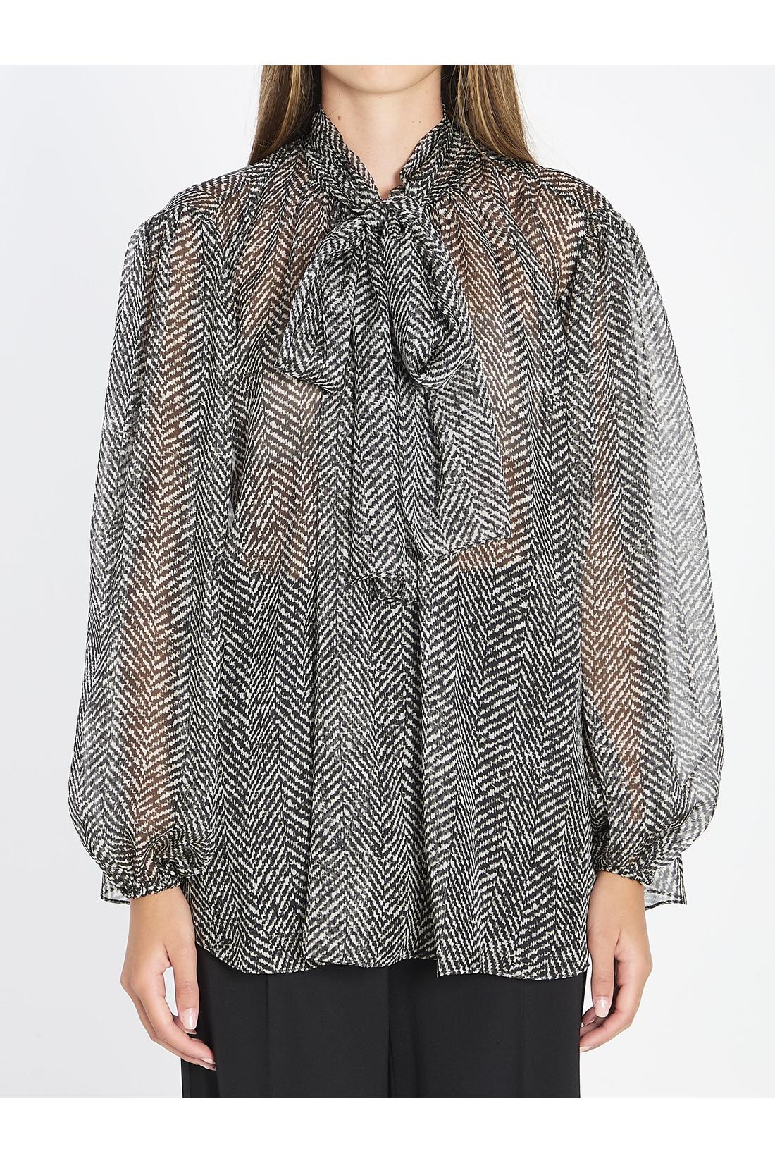 Dolce & Gabbana-OUTLET-SALE-Silk chiffon blouse-ARCHIVIST