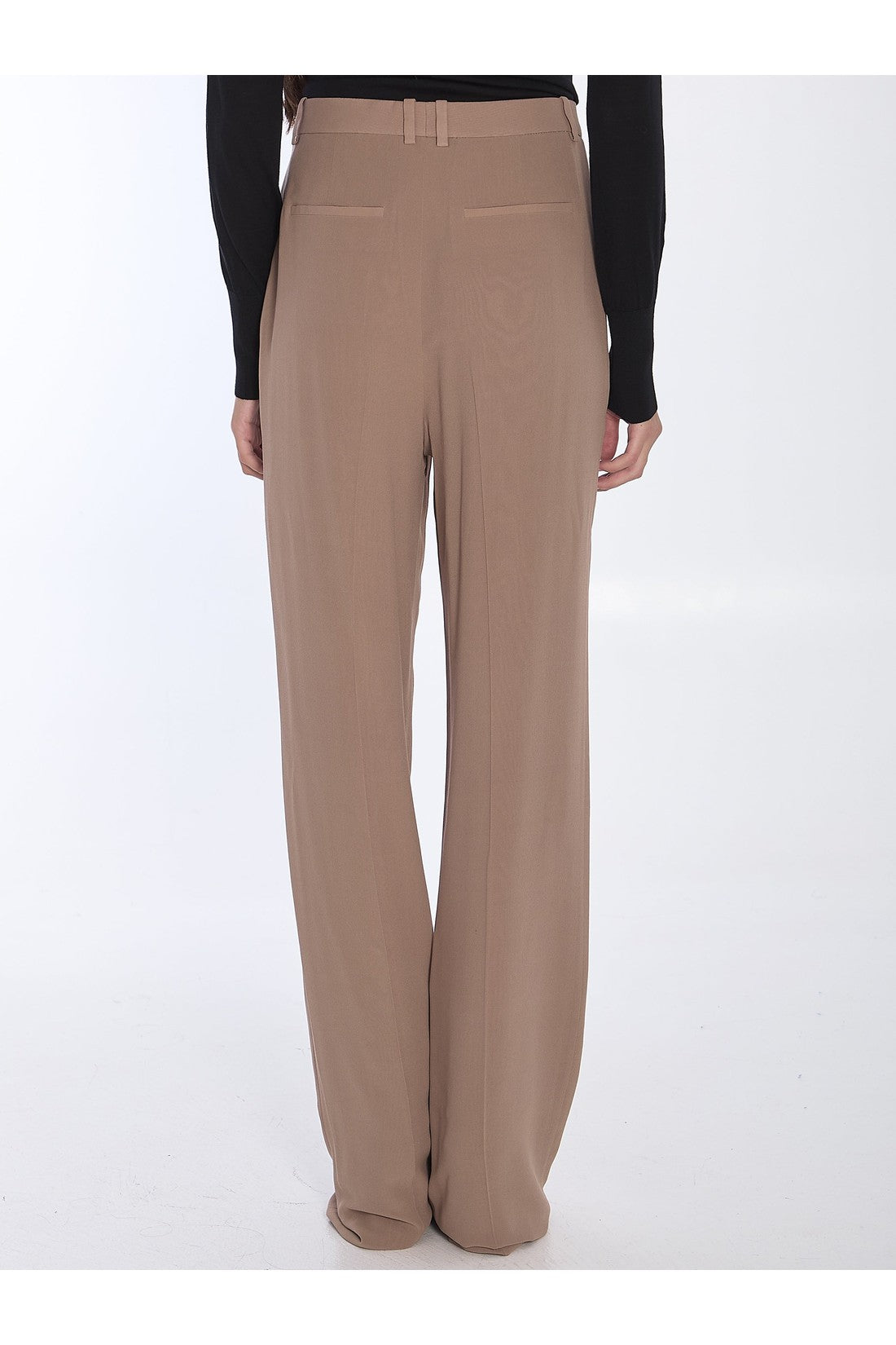 SAINT LAURENT-OUTLET-SALE-Silk crêpe trousers-ARCHIVIST