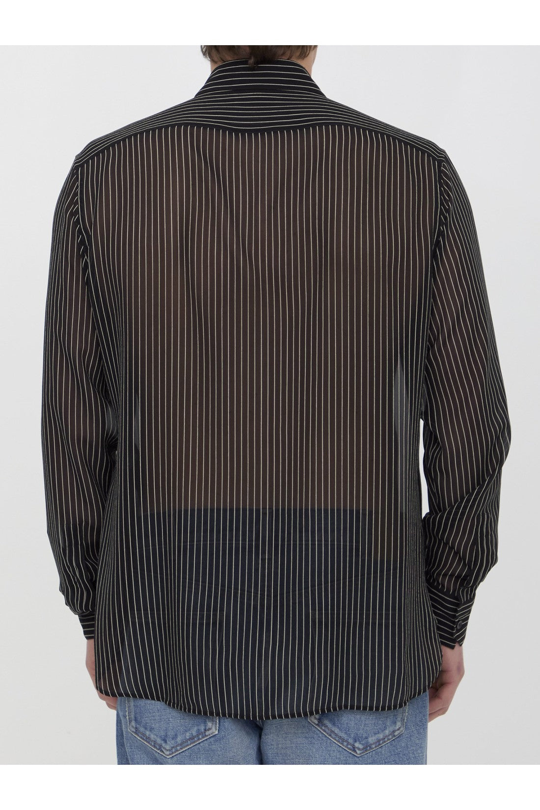 SAINT LAURENT-OUTLET-SALE-Silk georgette shirt-ARCHIVIST