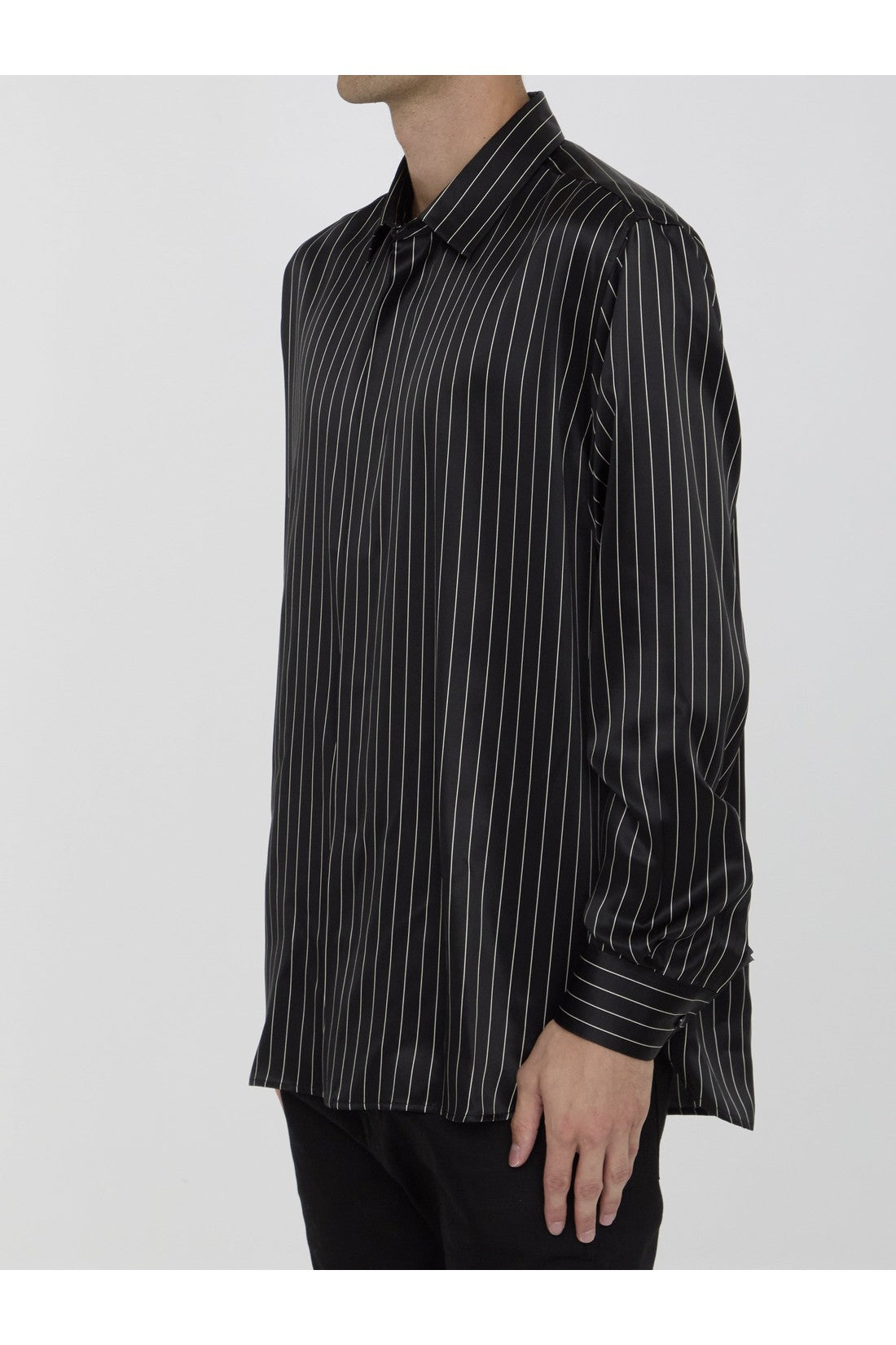 SAINT LAURENT-OUTLET-SALE-Silk satin shirt-ARCHIVIST