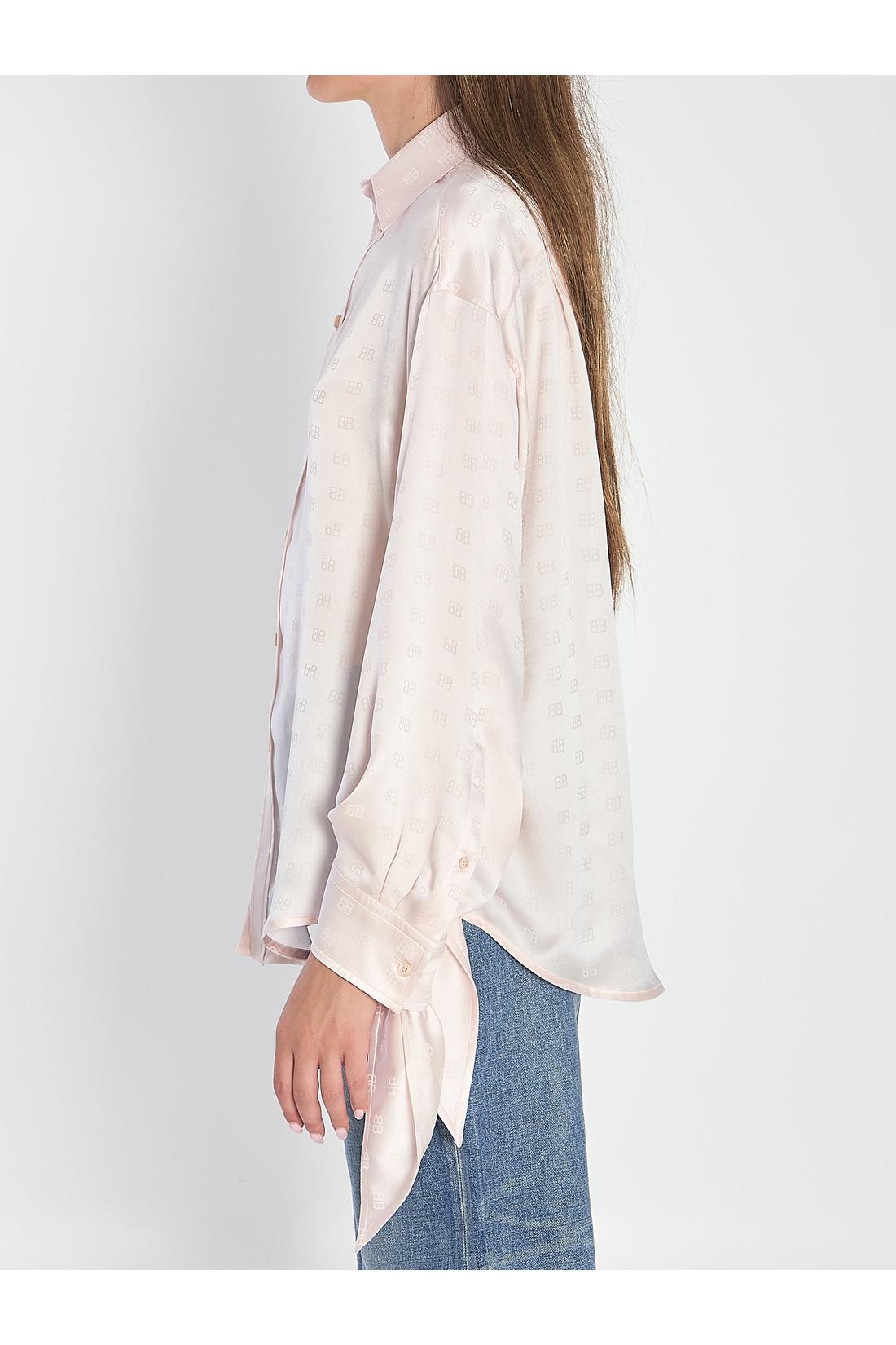 Balenciaga-OUTLET-SALE-Silk shirt with knotted cuffs-ARCHIVIST