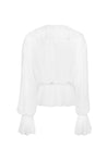 DOLCE & GABBANA-OUTLET-SALE-Silk shirt with rouches-ARCHIVIST