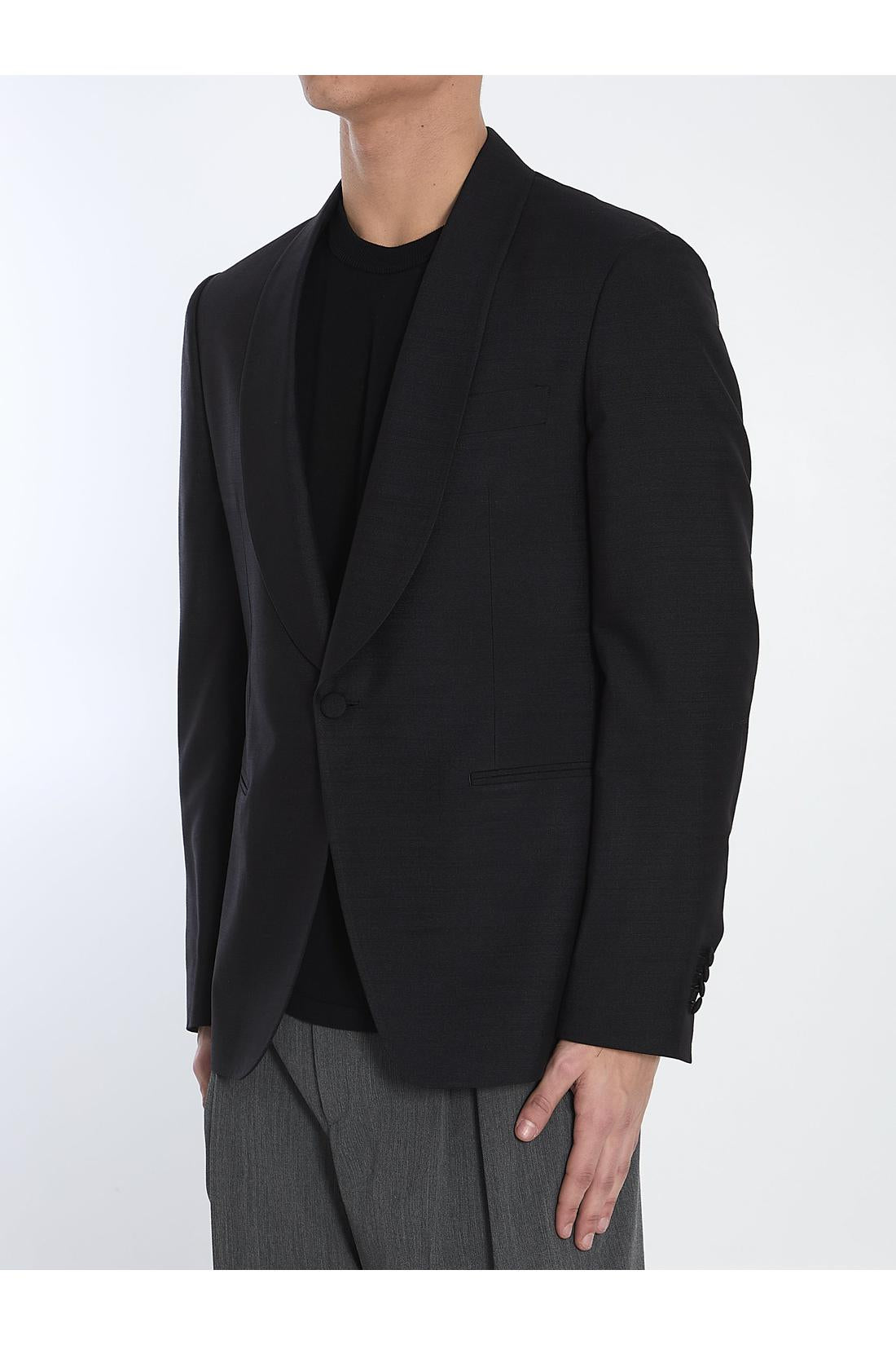 Lardini-OUTLET-SALE-Silk single-breasted jacket-ARCHIVIST