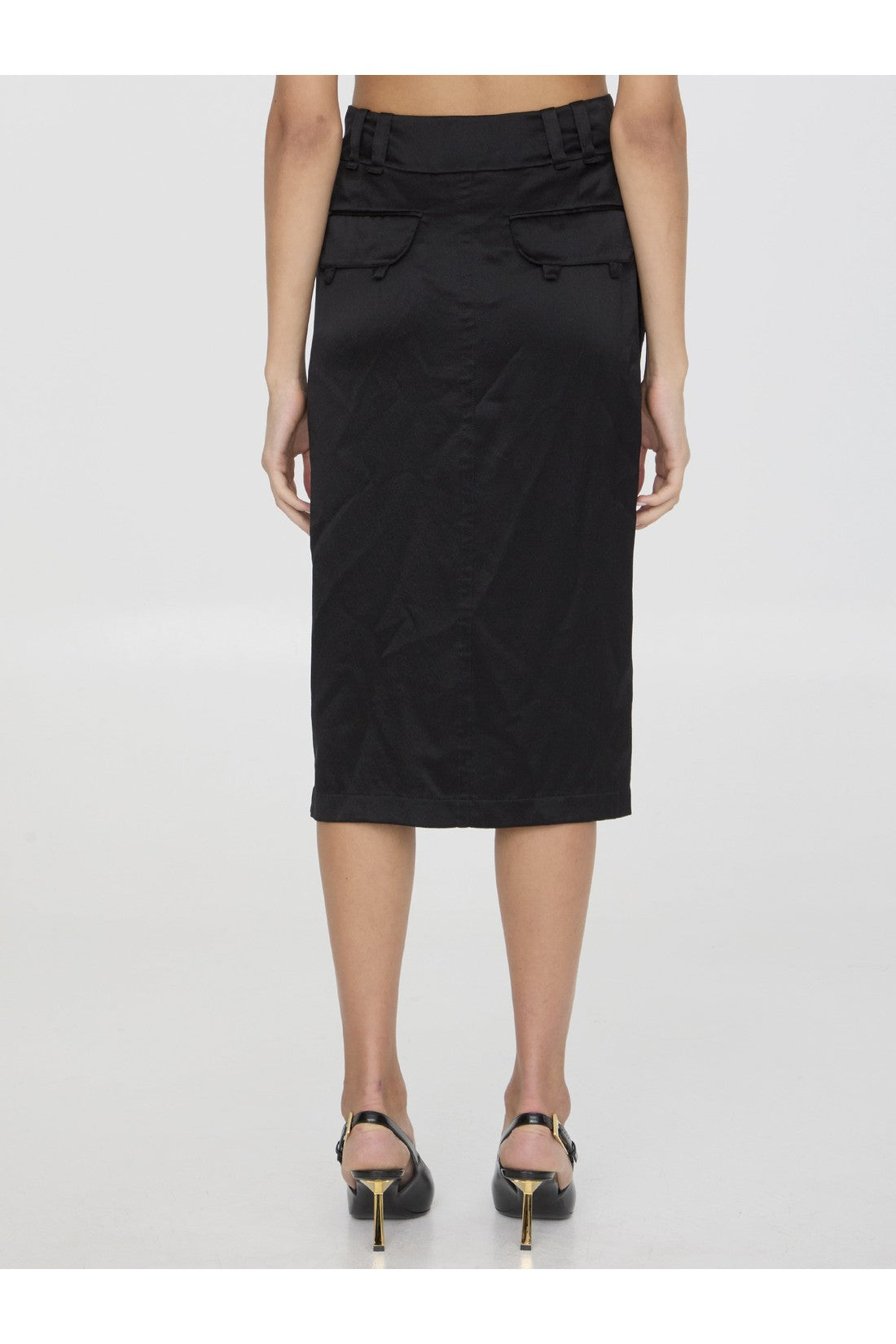 SAINT LAURENT-OUTLET-SALE-Silk skirt-ARCHIVIST