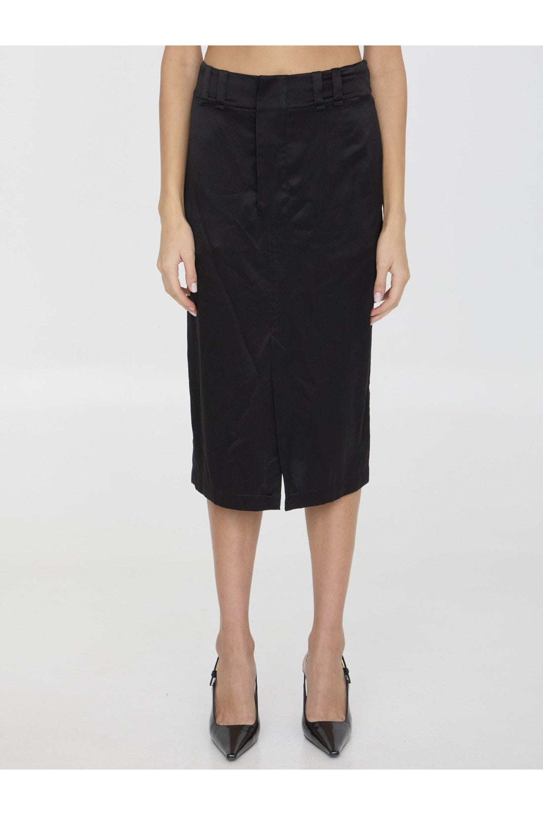 SAINT LAURENT-OUTLET-SALE-Silk skirt-ARCHIVIST