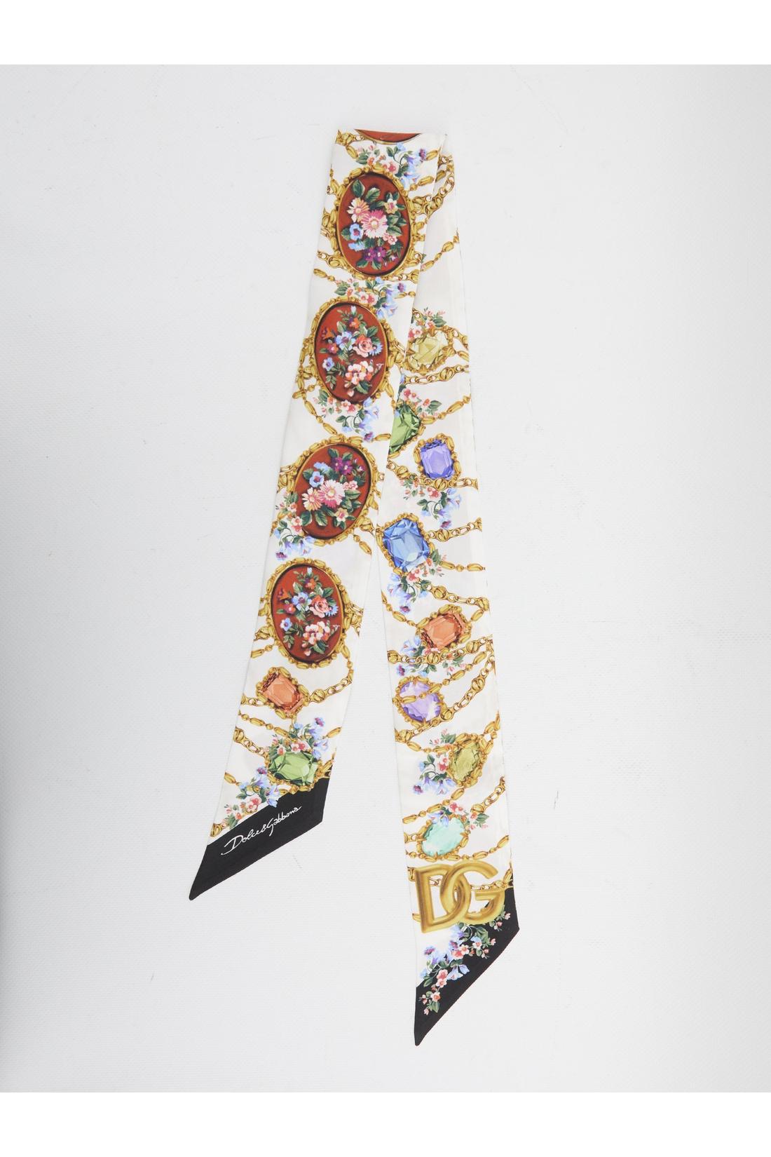 Dolce & Gabbana-OUTLET-SALE-Silk twill bandeau-ARCHIVIST