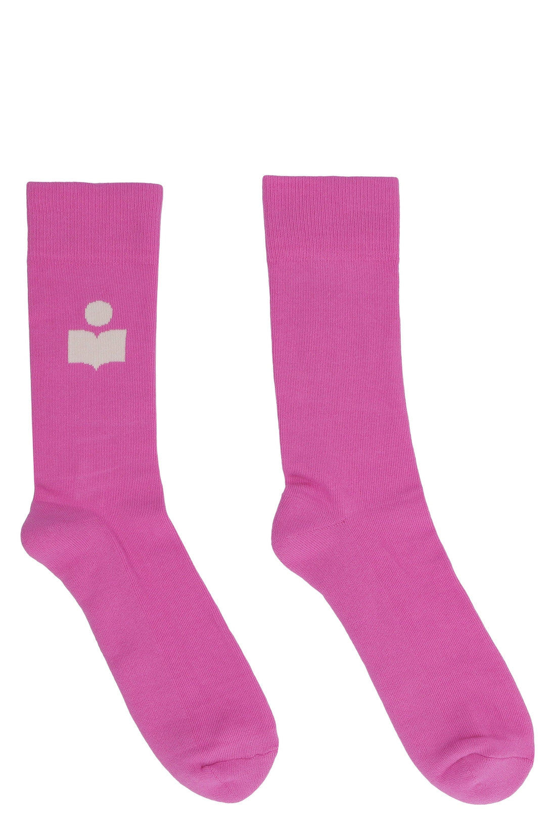 Isabel Marant Étoile-OUTLET-SALE-Silokih cotton socks with logo-ARCHIVIST