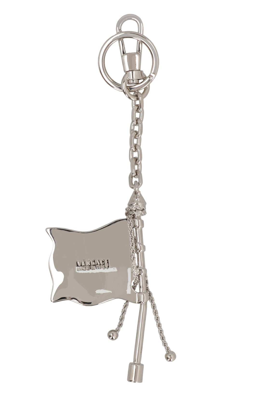 Versace-OUTLET-SALE-Silver-tone metal key ring and clasp-ARCHIVIST