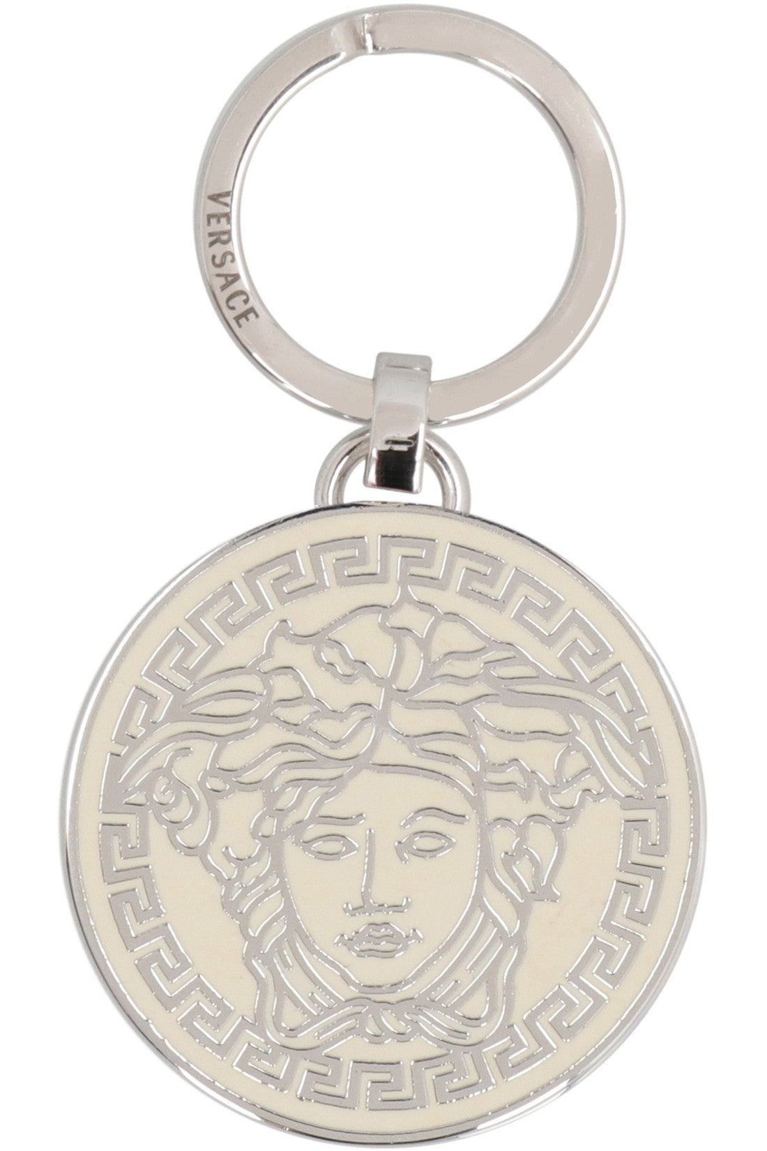 Versace-OUTLET-SALE-Silver-tone metal keyring-ARCHIVIST