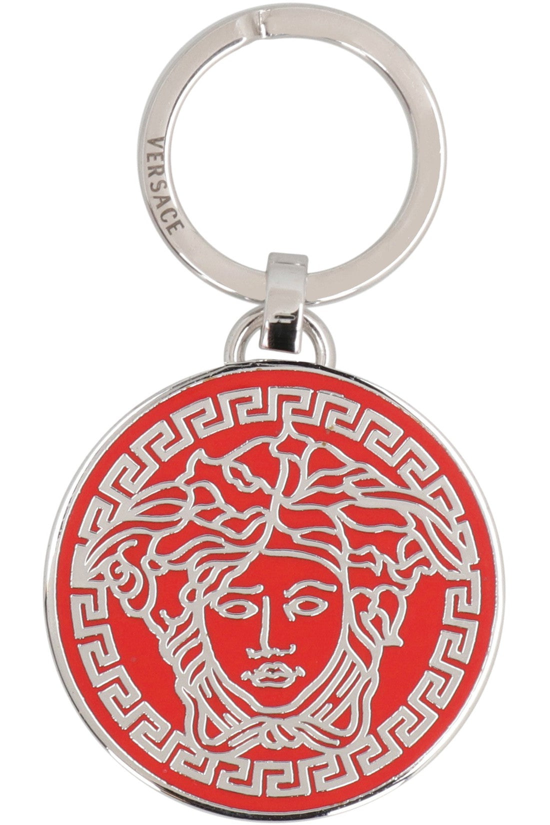 Versace-OUTLET-SALE-Silver-tone metal keyring-ARCHIVIST