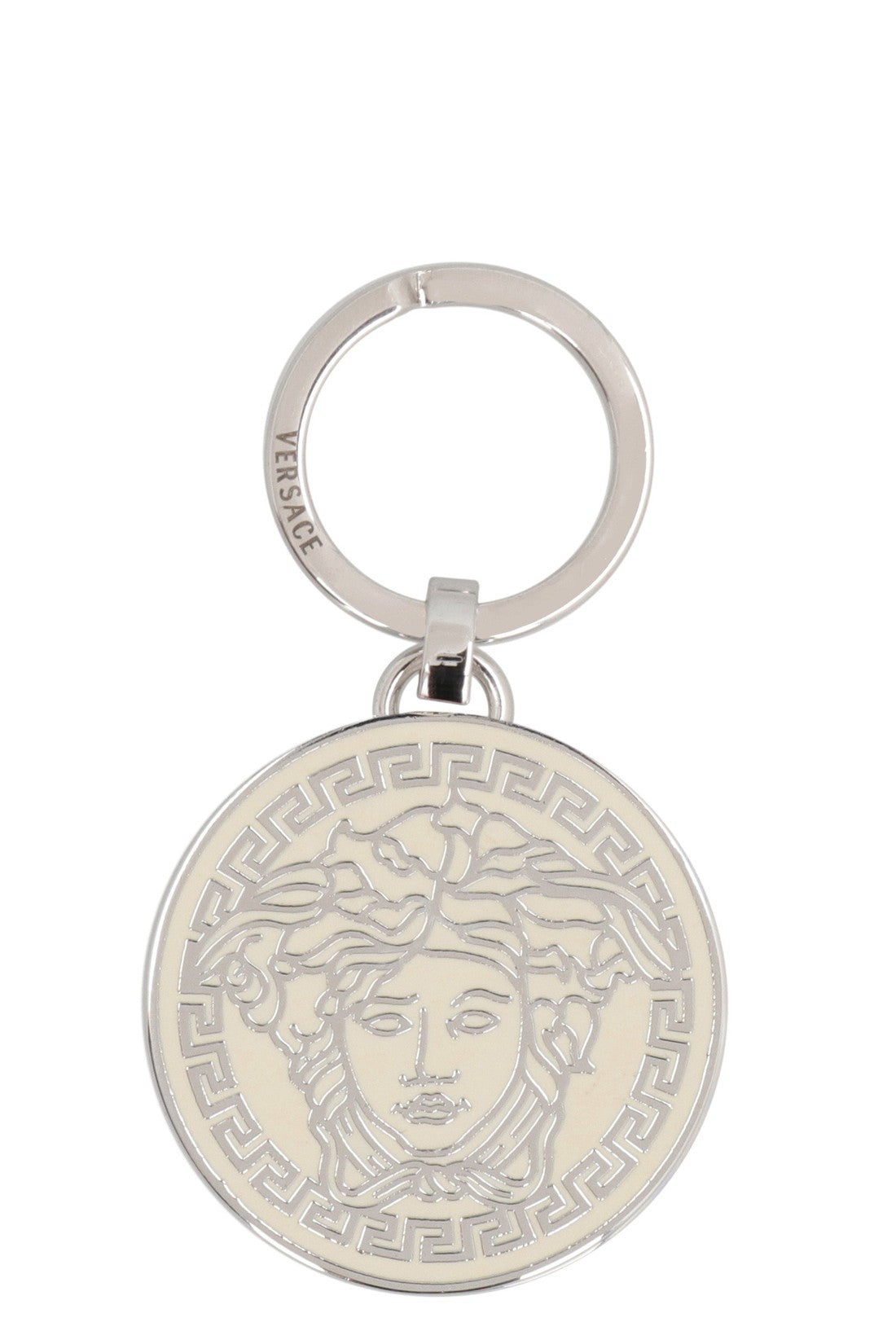 Versace-OUTLET-SALE-Silver-tone metal keyring-ARCHIVIST