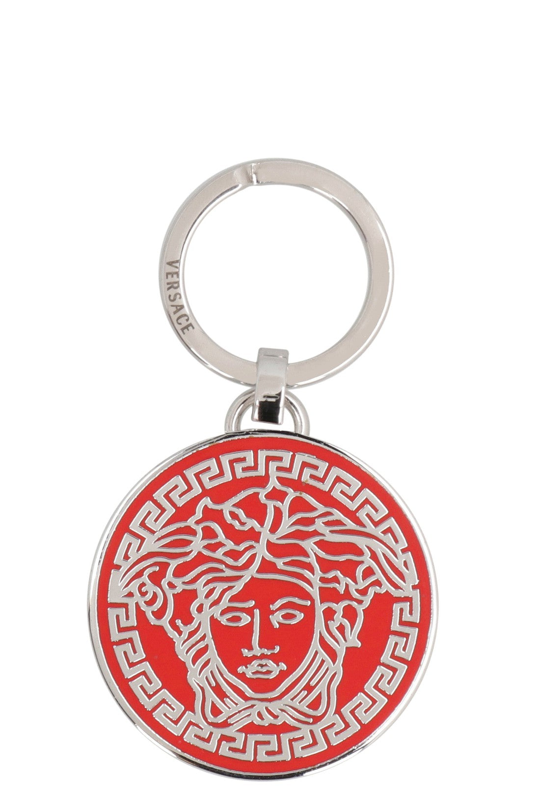 Versace-OUTLET-SALE-Silver-tone metal keyring-ARCHIVIST