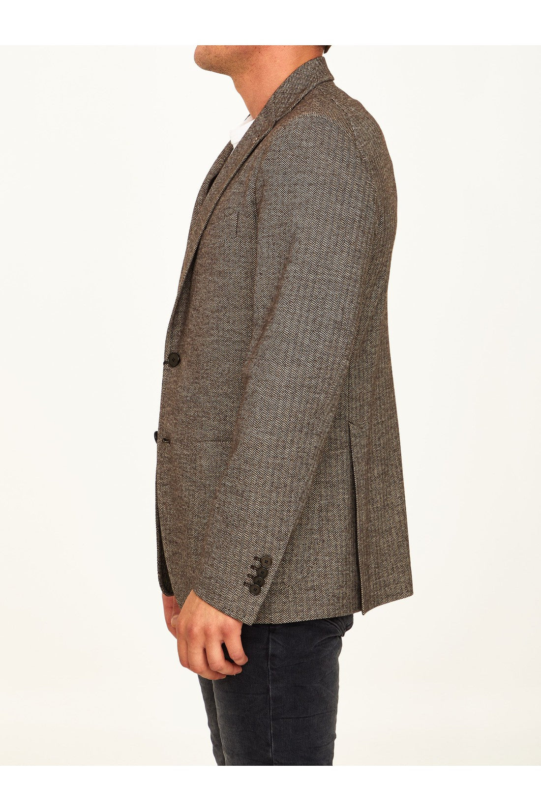 TAGLIATORE-OUTLET-SALE-Single-breasted herringbone jacket-ARCHIVIST