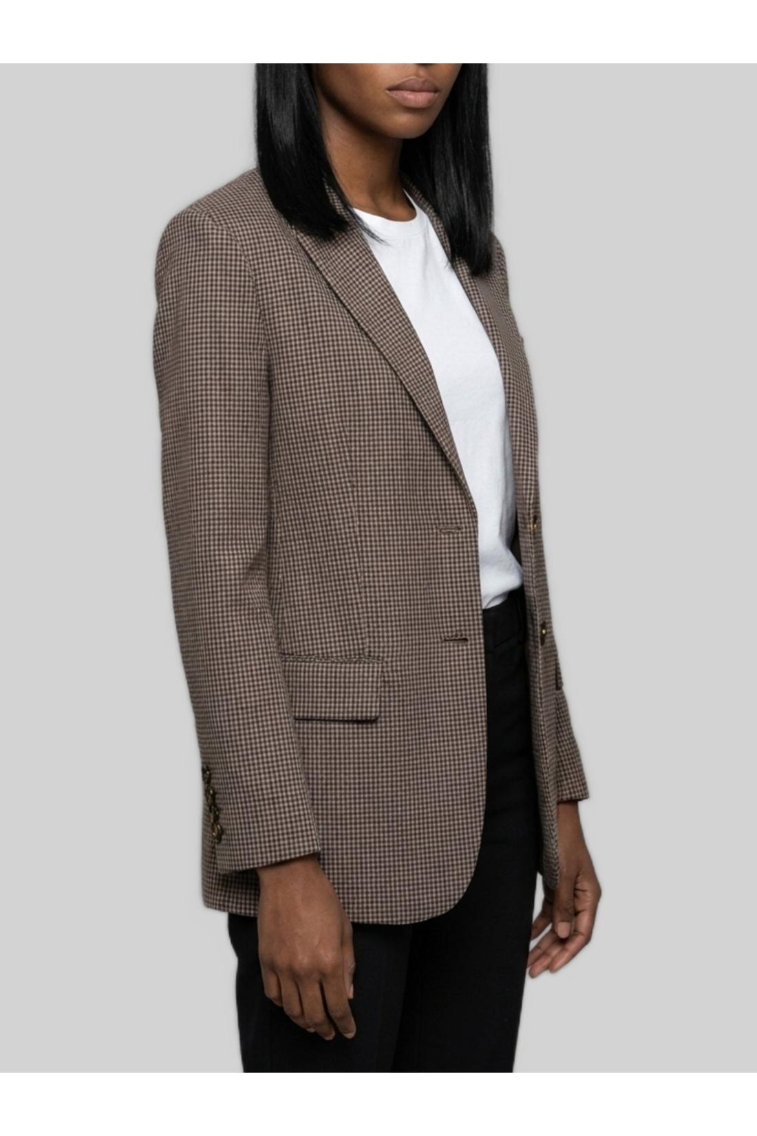 Sutton new york-OUTLET-SALE-Single-breasted micro-check jacket-ARCHIVIST