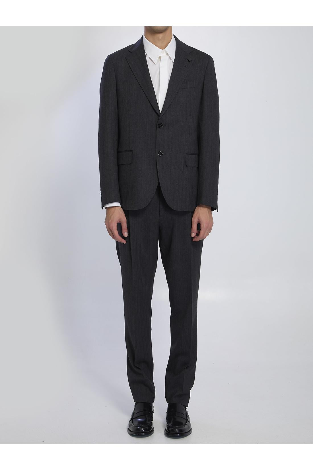 Lardini-OUTLET-SALE-Single-breasted suit in virgin wool-ARCHIVIST