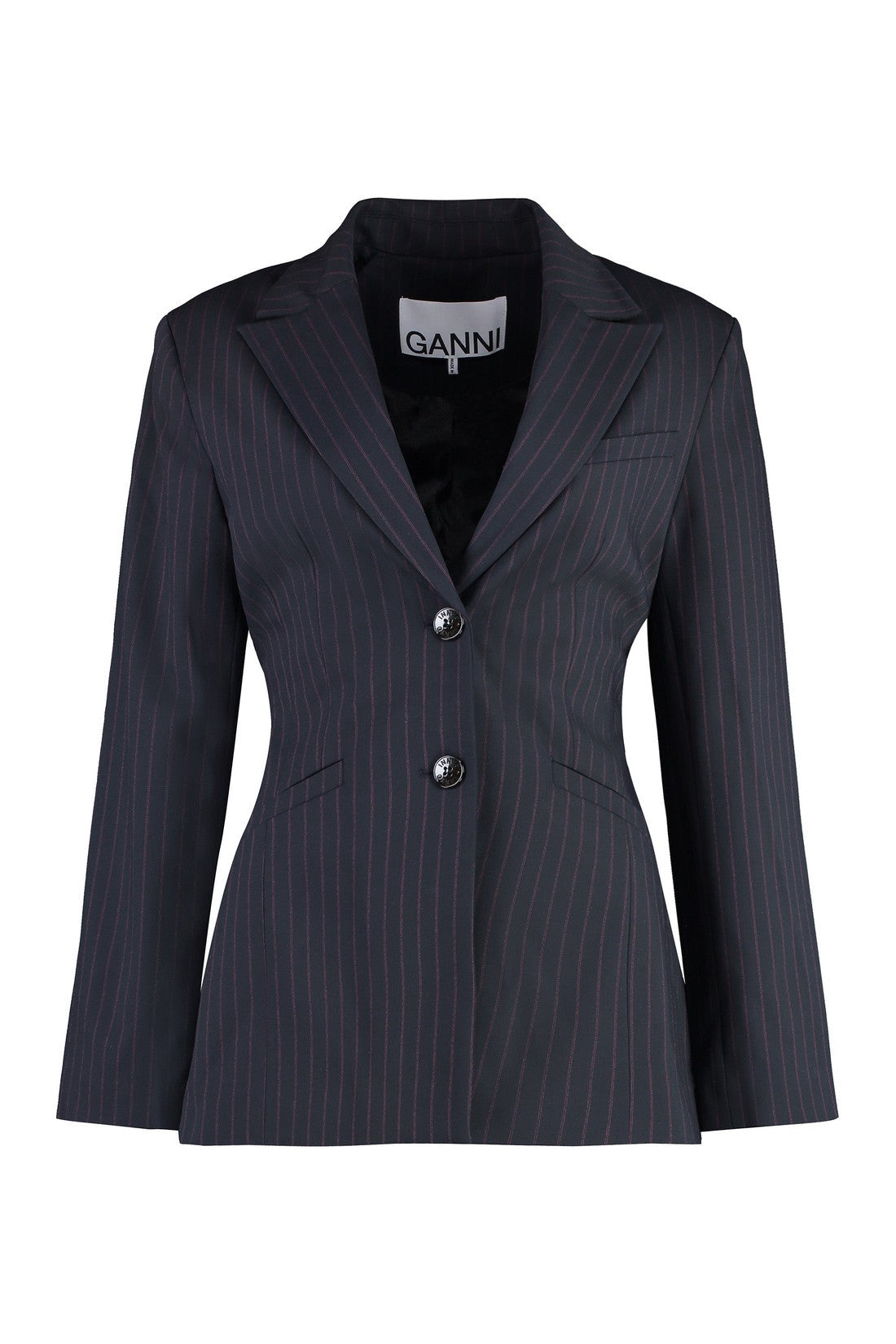 GANNI-OUTLET-SALE-Single-breasted two-button blazer-ARCHIVIST