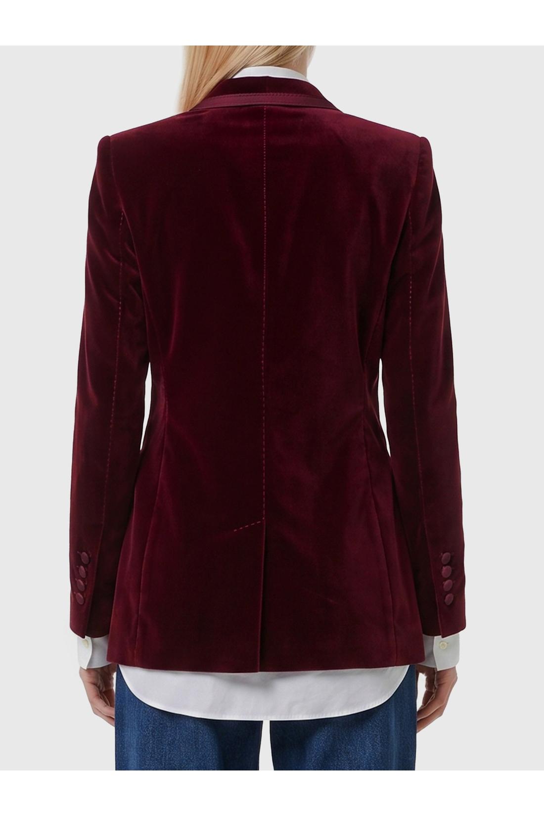 Dolce & Gabbana-OUTLET-SALE-Single-breasted velvet jacket-ARCHIVIST
