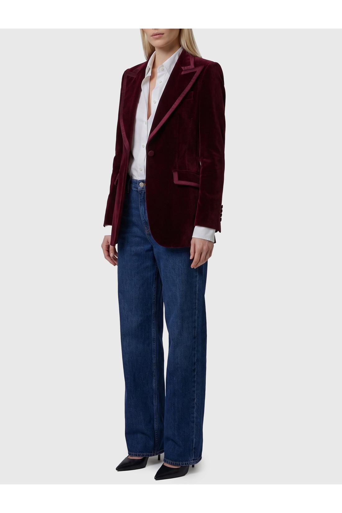 Dolce & Gabbana-OUTLET-SALE-Single-breasted velvet jacket-ARCHIVIST