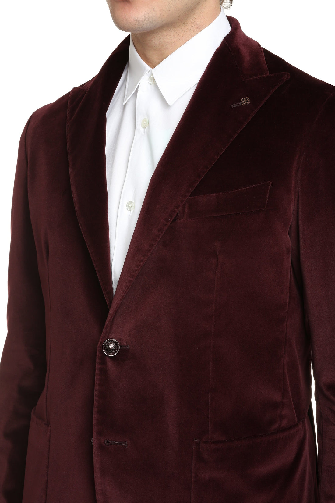 Tagliatore-OUTLET-SALE-Single-breasted velvet jacket-ARCHIVIST