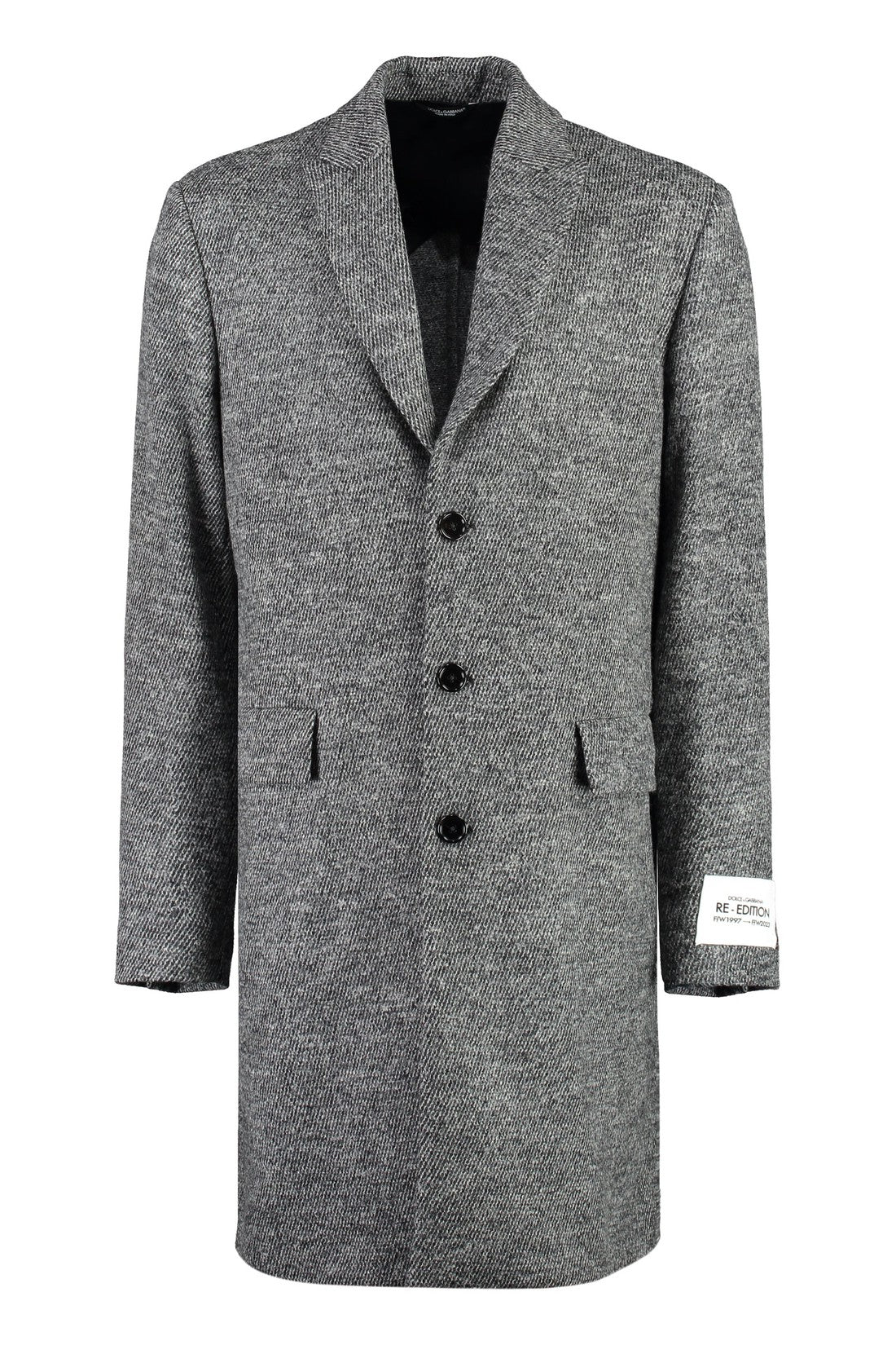 Dolce & Gabbana-OUTLET-SALE-Single-breasted wool coat-ARCHIVIST