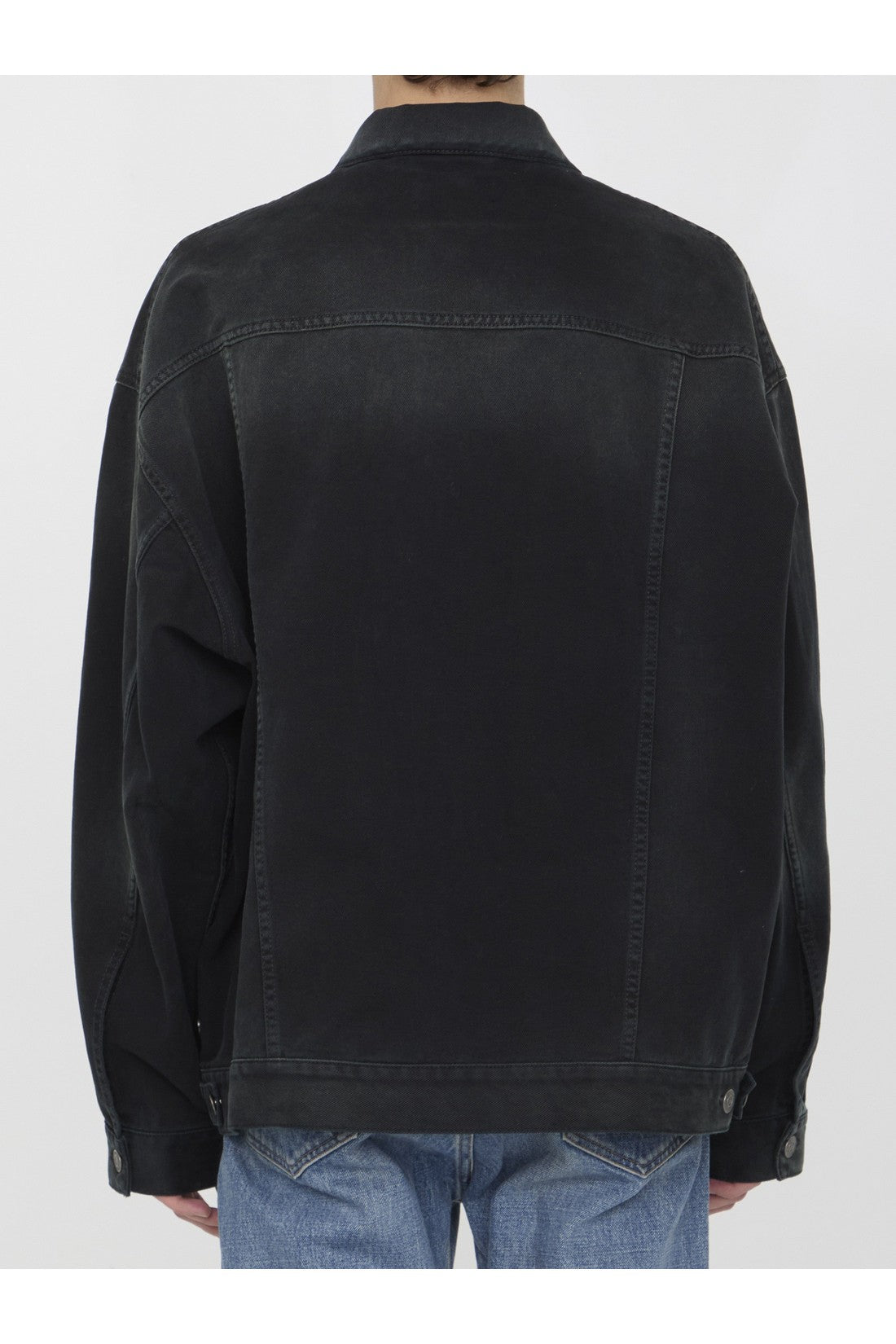 BALENCIAGA-OUTLET-SALE-Size Sticker Denim Jacket-ARCHIVIST