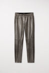 LUISA CERANO-OUTLET-SALE-Skinny-Pants in Leder-Optik-Hosen-34-bluish grey-by-ARCHIVIST